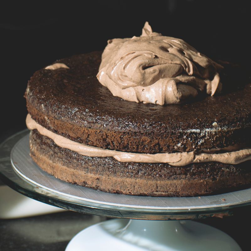 Moist Chocolate Layer Cake with Chocolate Buttercream