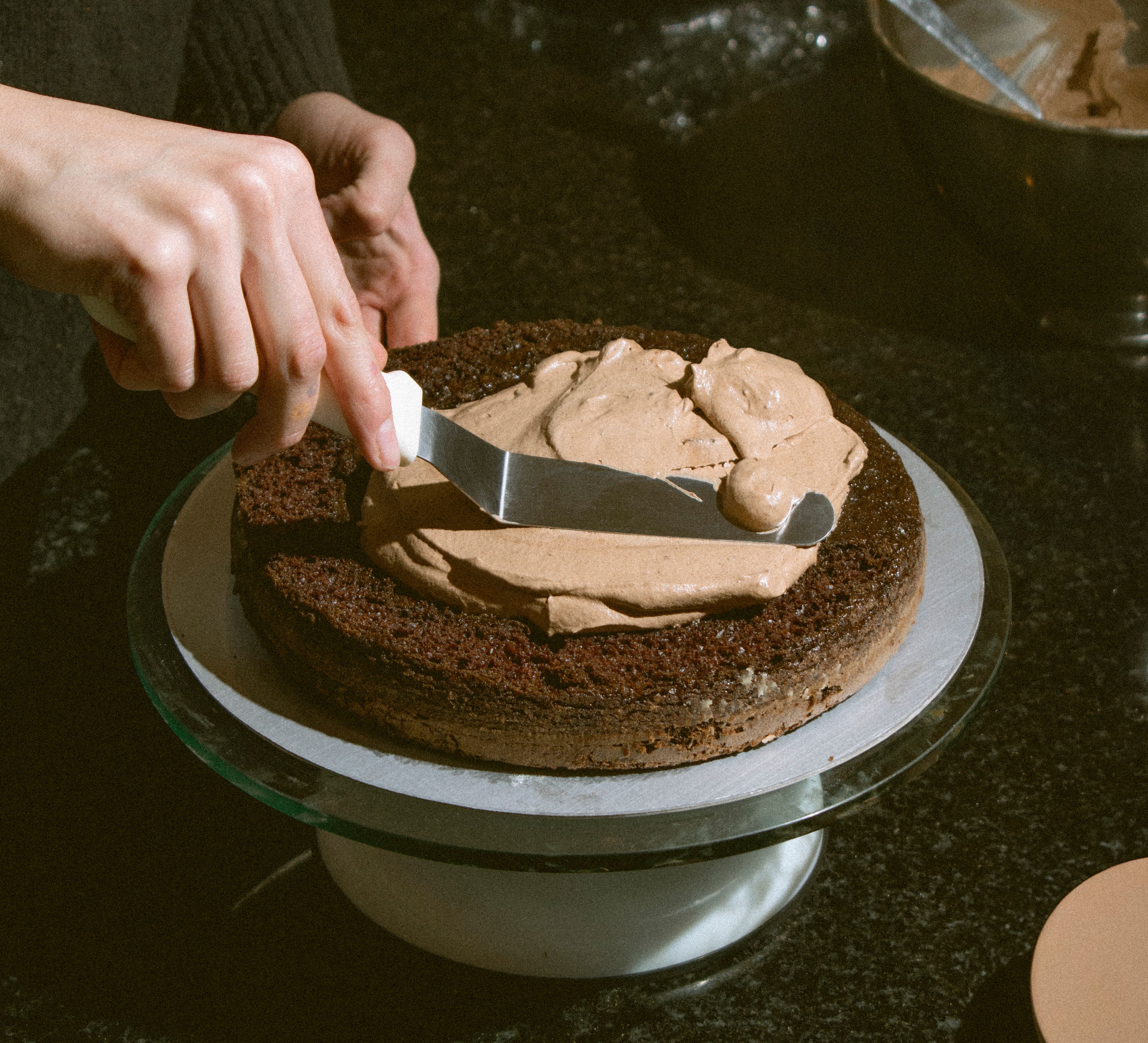 Cinnamon Cake with a Chocolate Ganache