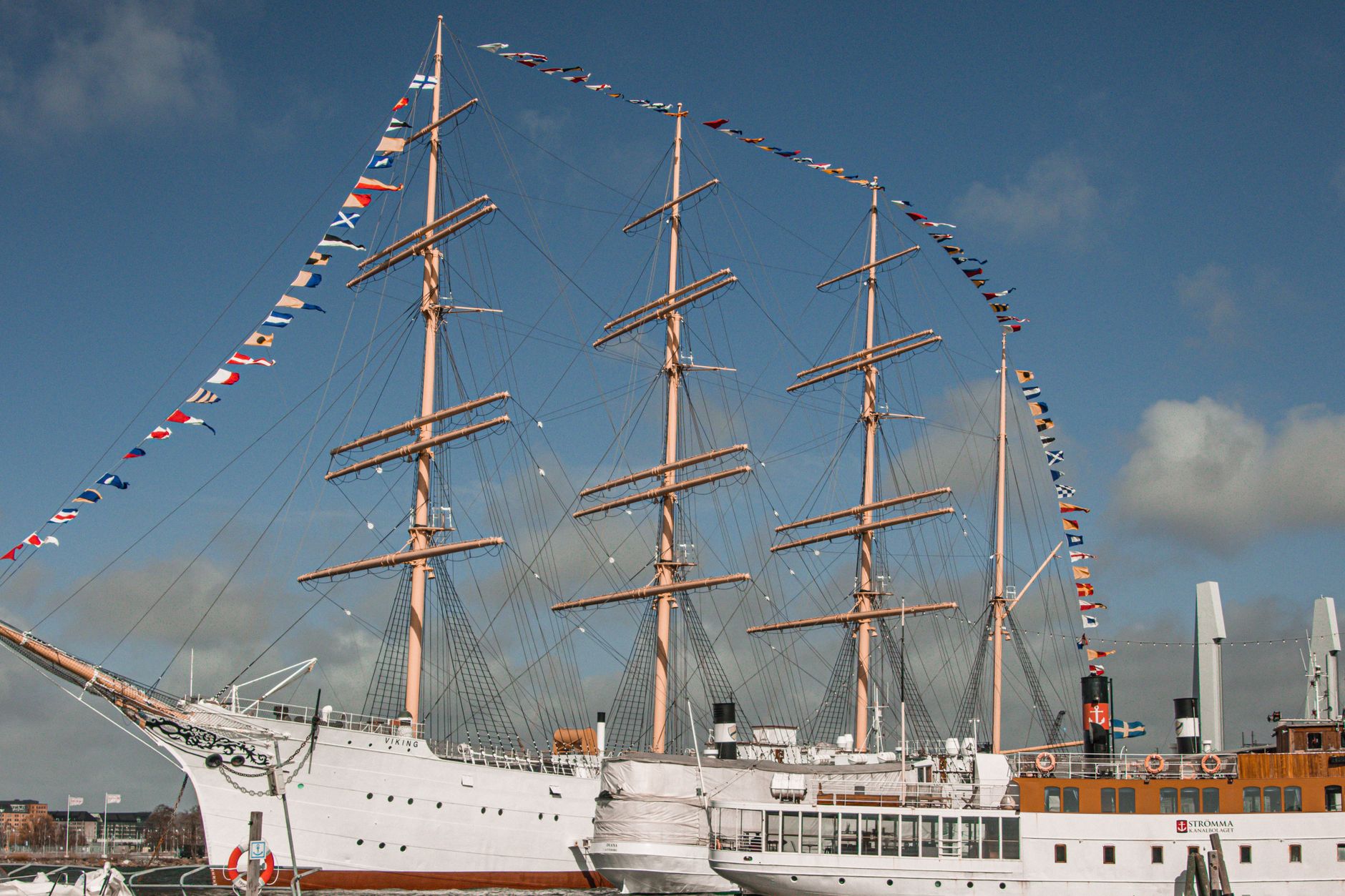 Elegant tall ship Barken Viking docked in Gothenburg, a maritime marvel captured in full grandeur.