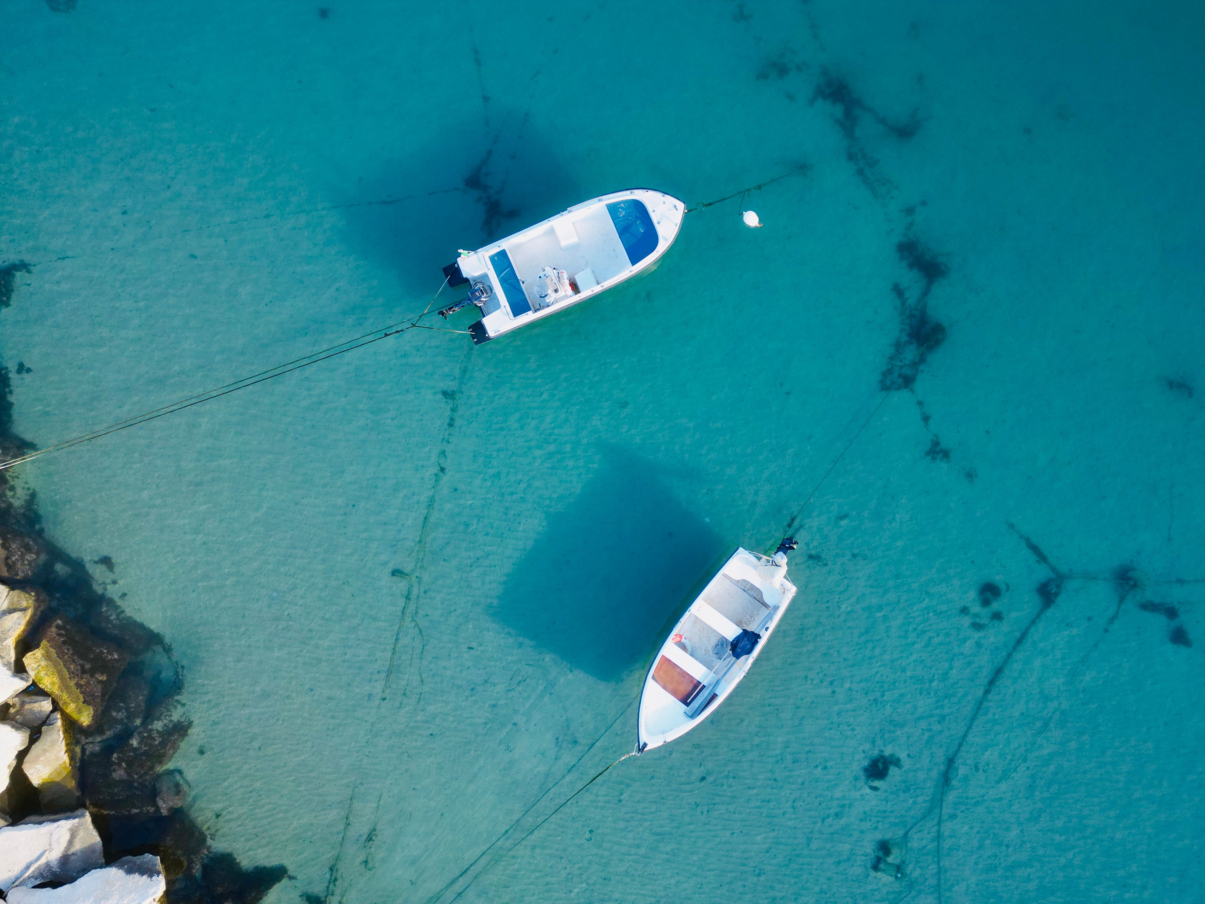 Aerial View of Boats on Clear Blue Water in Bari · Free Stock Photo