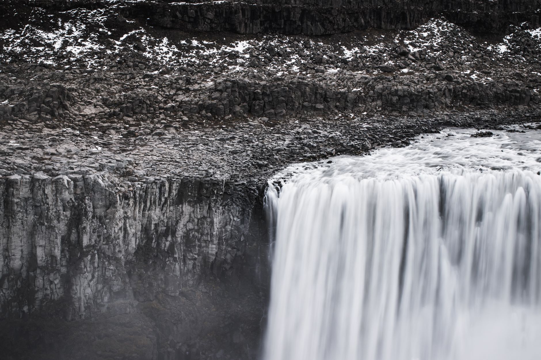 dettifoss waterfall iceland most powerful europe canyon dramatic mist basalt