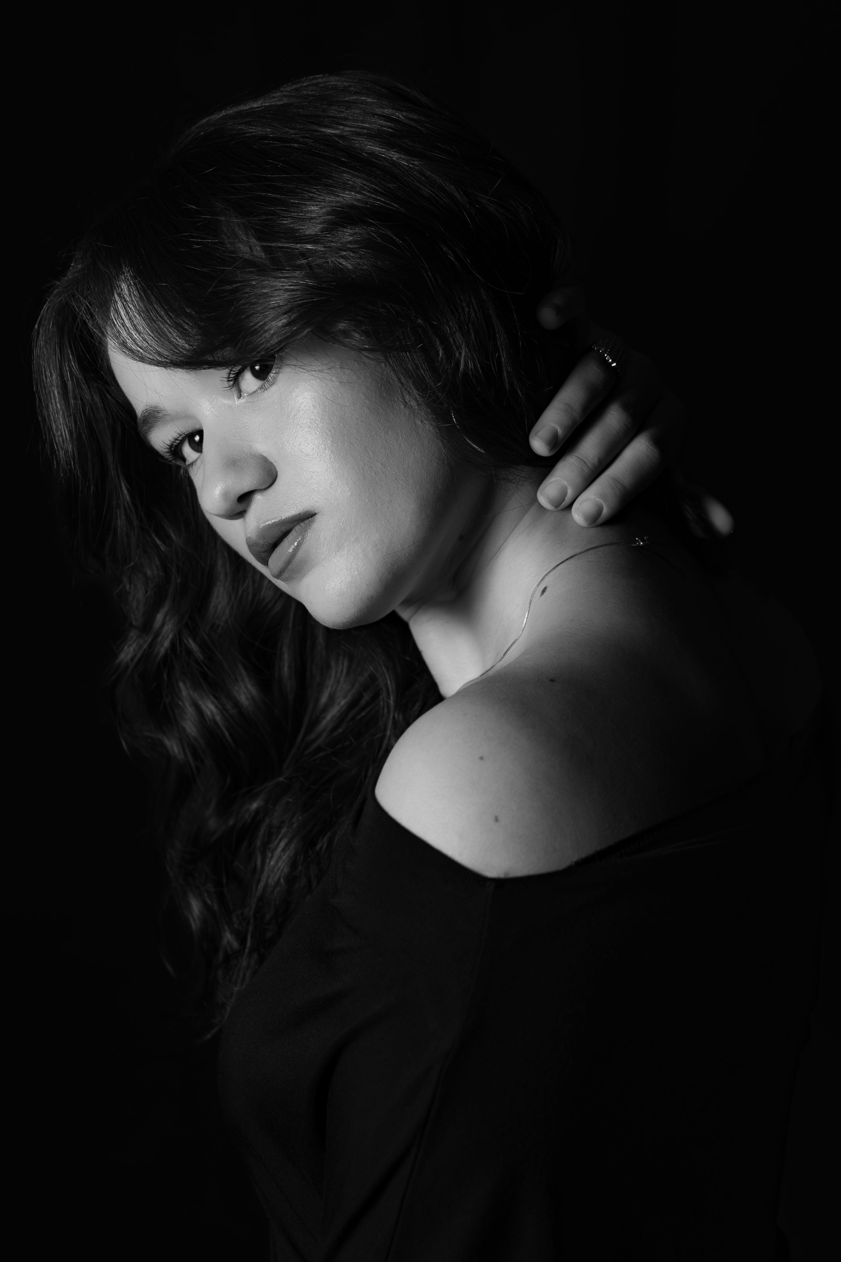 Elegant Black and White Portrait of a Woman · Free Stock Photo