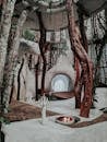 Creeping Plants On Arched Inside Art Galery