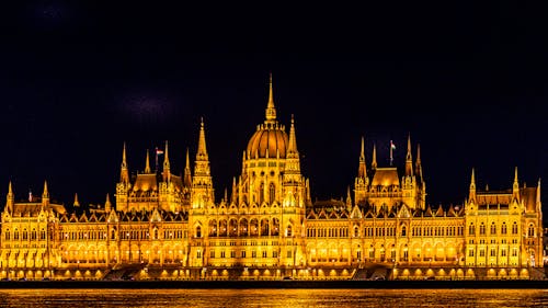Hungarian Parliament Building During Nighttime