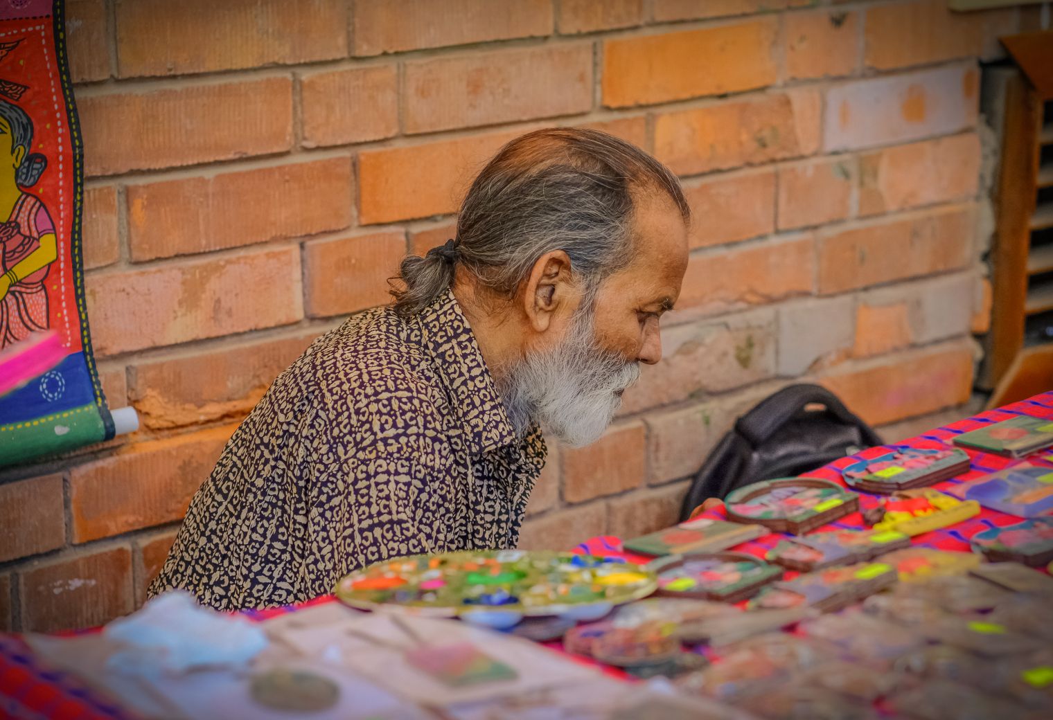 Painters and Decorators in Chinatown — a decorator at work mid-project