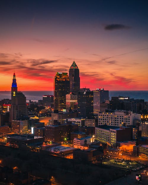 Buildings Under The Golden Hour During Sunset
