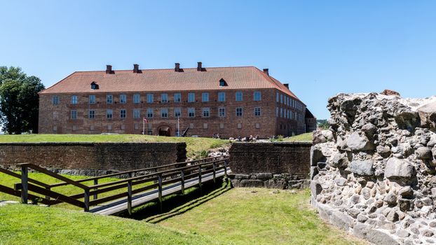 Explore the historic charm of a fortress in Sonderburg, Denmark, captured on a sunny day.