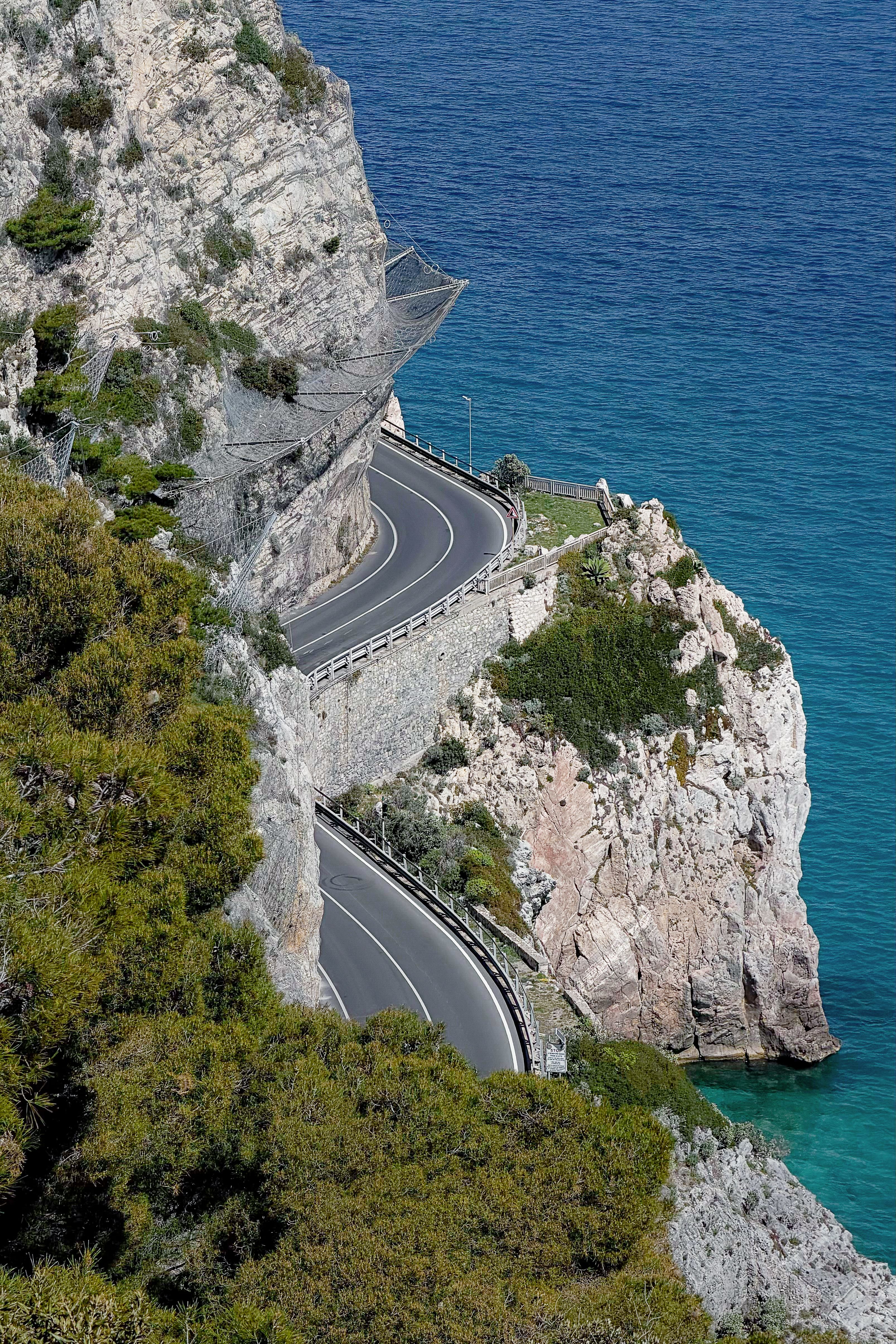 Scenic Coastal Road in Liguria, Italy · Free Stock Photo