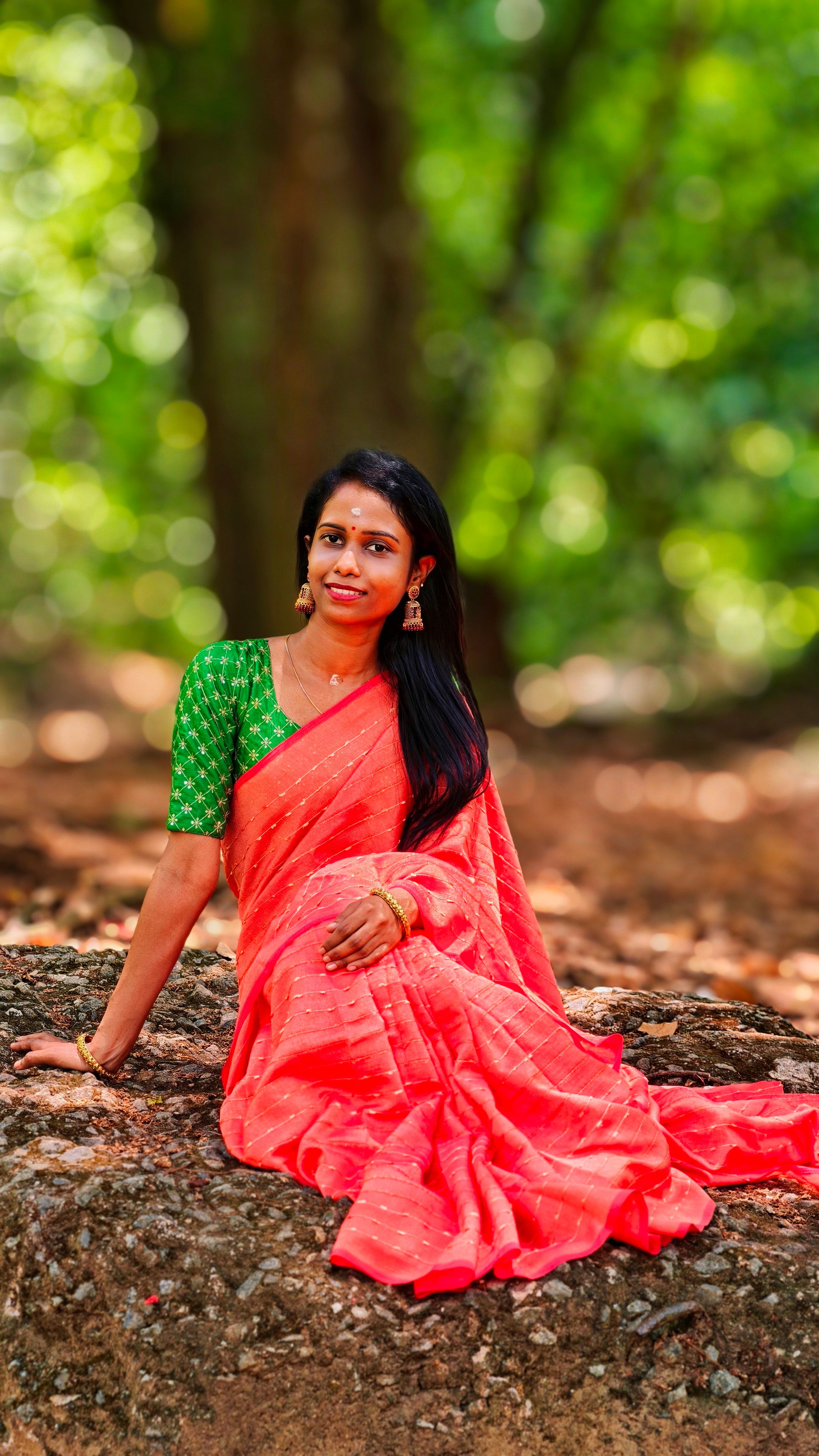 Portrait of Woman in Traditional Indian Attire Outdoors · Free Stock Photo