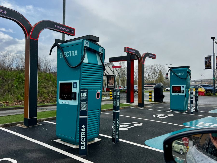 Commercial EV charging station installation