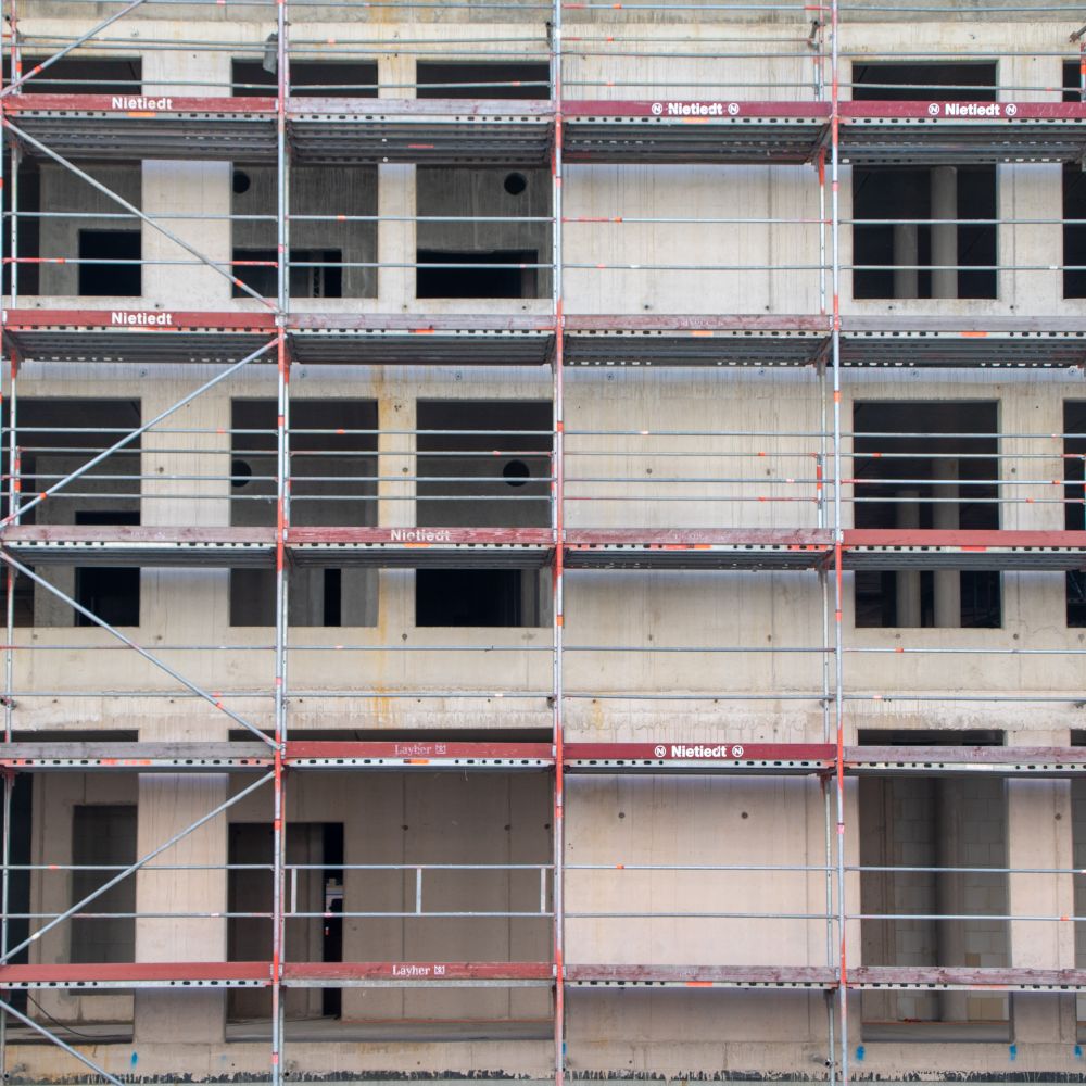 Commercial Decorating in St James's — a decorator at work mid-project