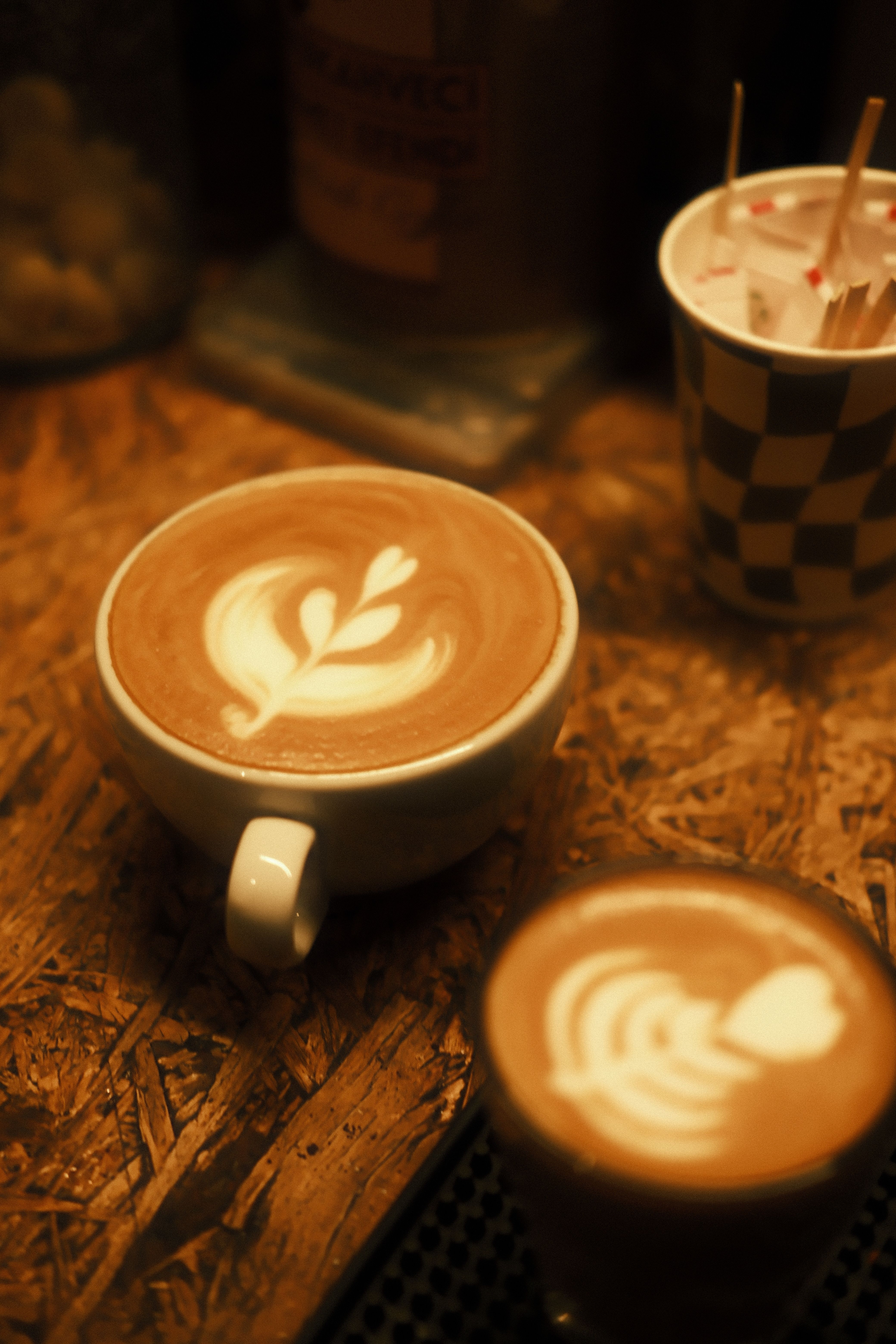 Artistic Latte Art in Cozy Coffee Shop · Free Stock Photo