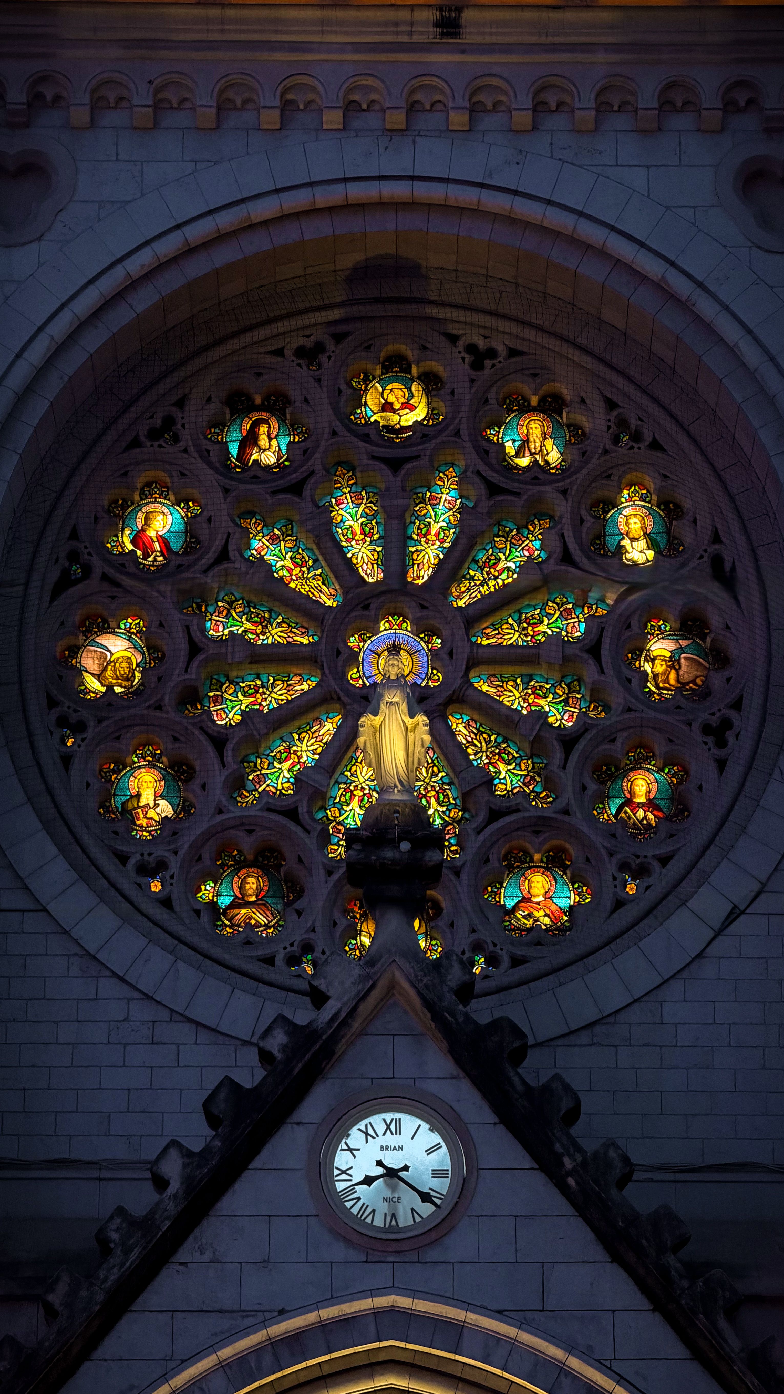 Gothic Rose Window Detail at Nice Cathedral · Free Stock Photo