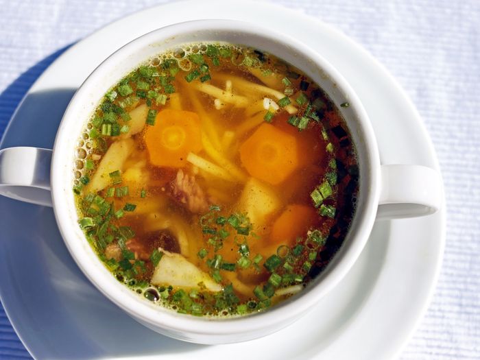 Soup served in a cup