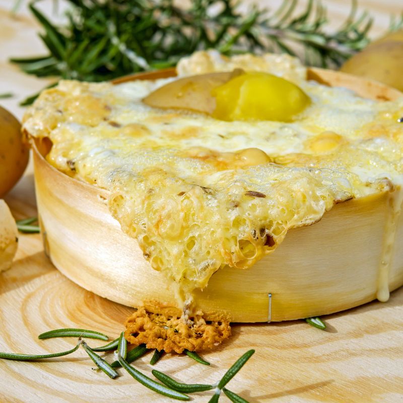 Raclette-Style Potatoes with Melted Cheese
