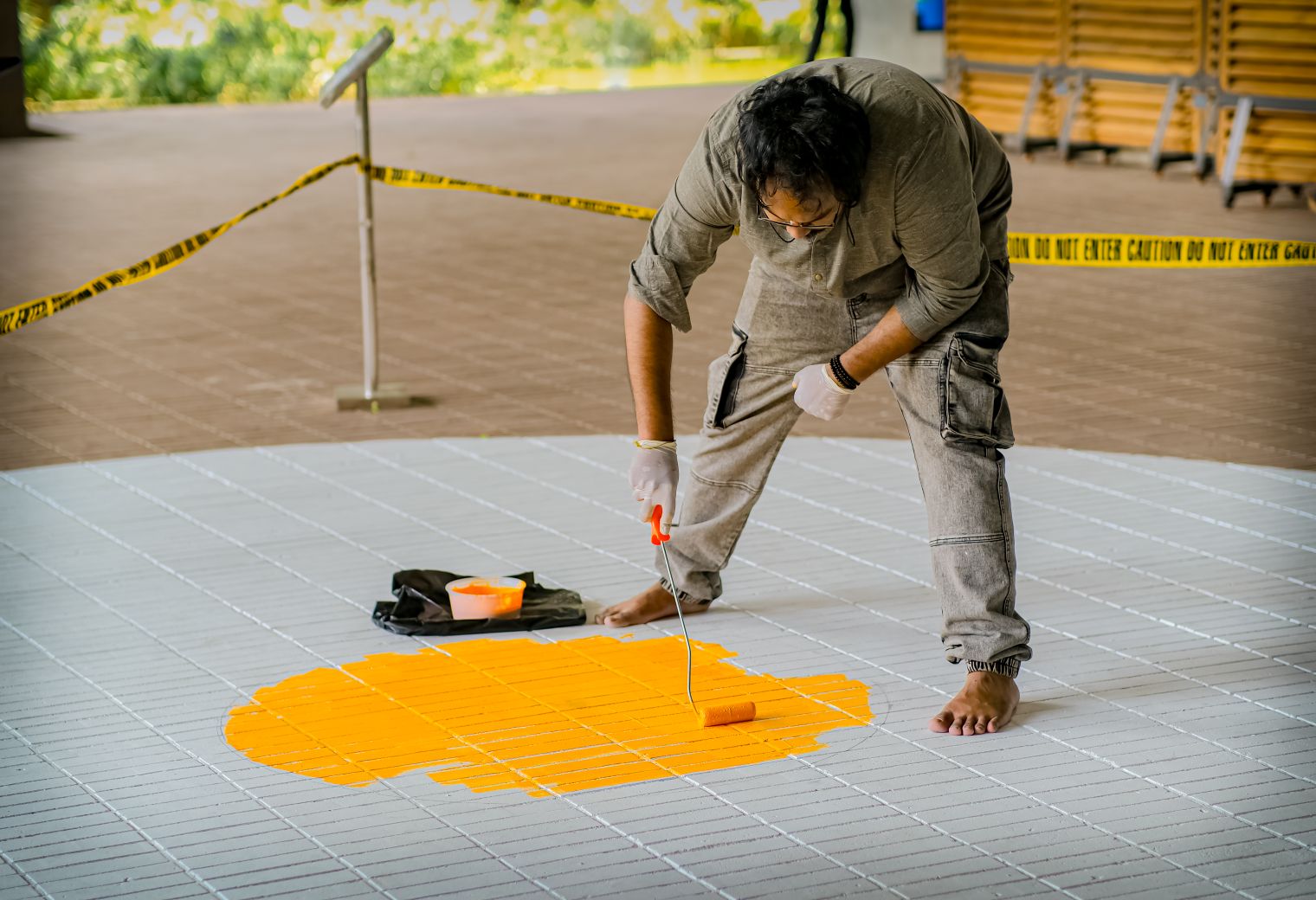 Exterior Painting in Dalston — quality trade paint going on in two coats