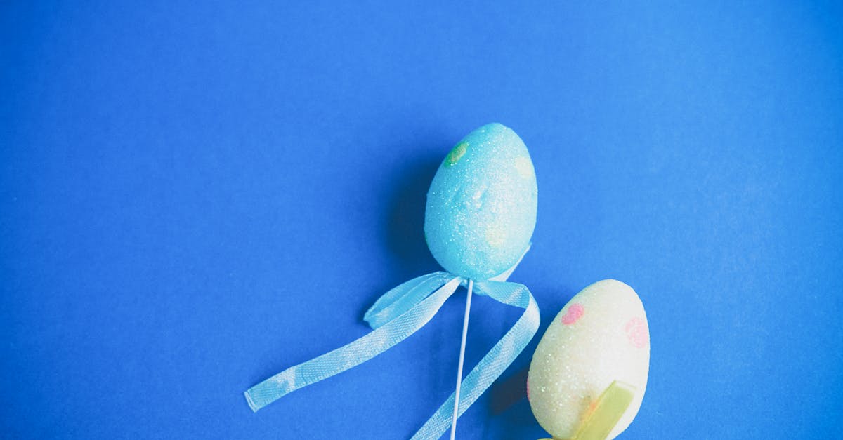 Two Blue and White Egg Decors