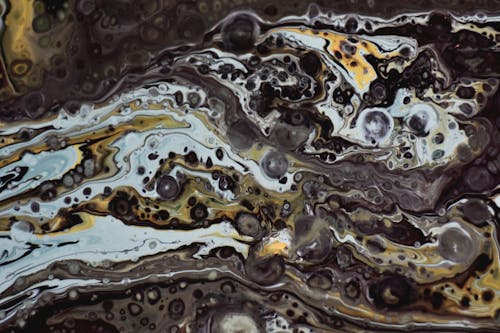 Free Air Bubbles on a Painting Stock Photo
