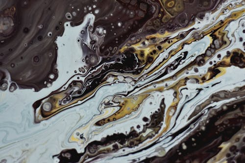 Free White and Brown Abstract Painting Stock Photo