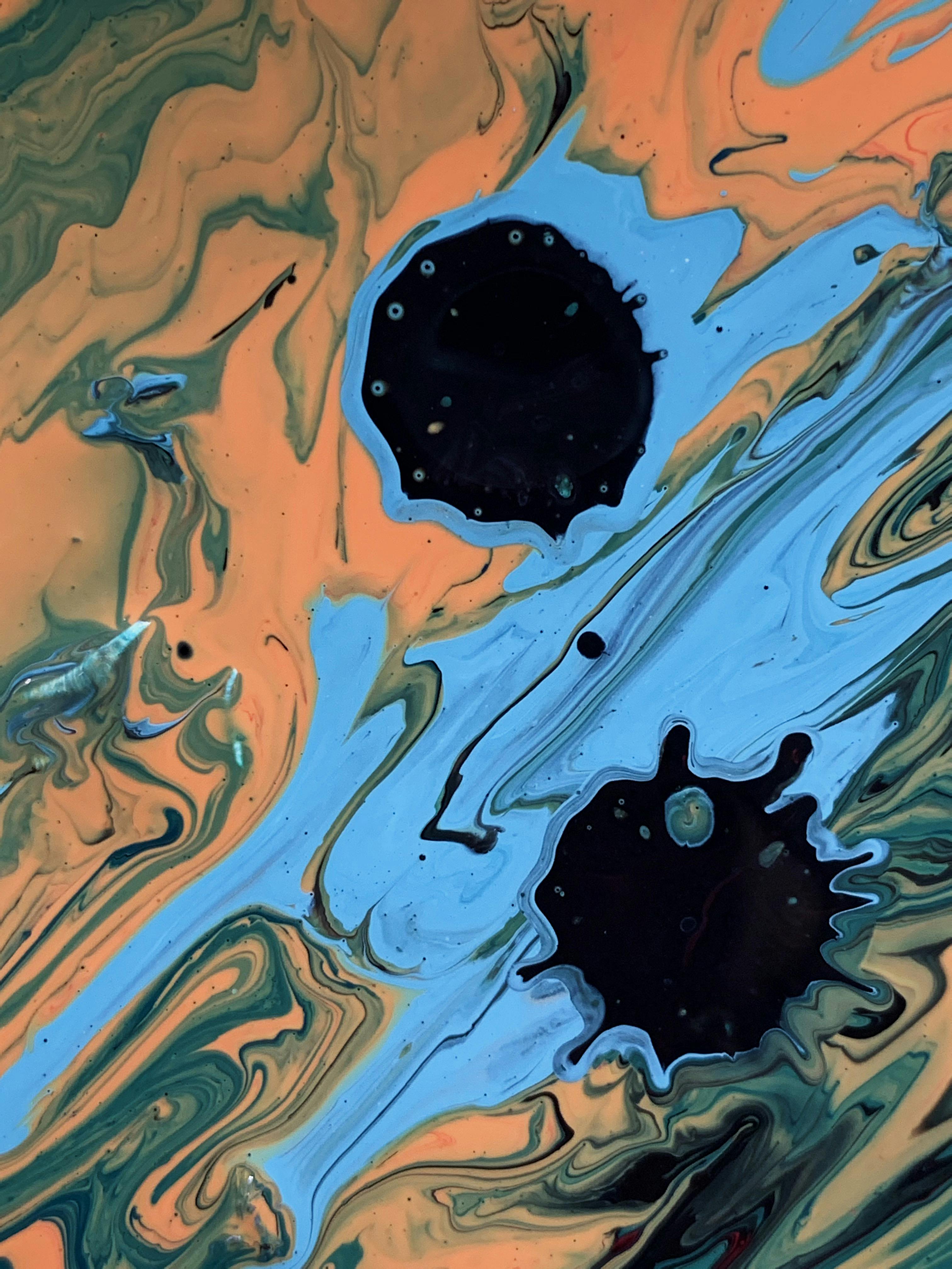 Blue and Black Abstract Painting · Free Stock Photo