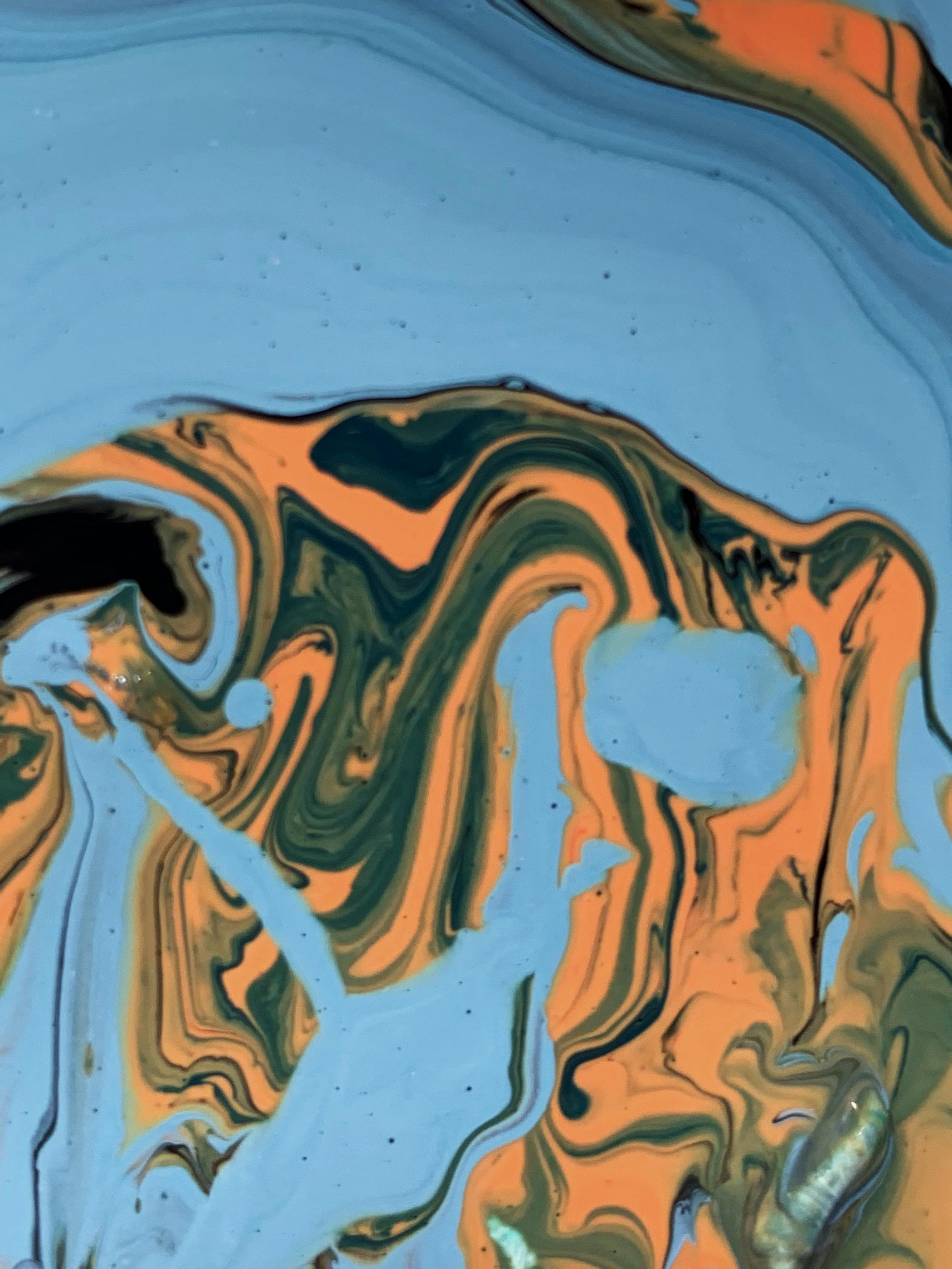 Blue and Brown Abstract Painting · Free Stock Photo