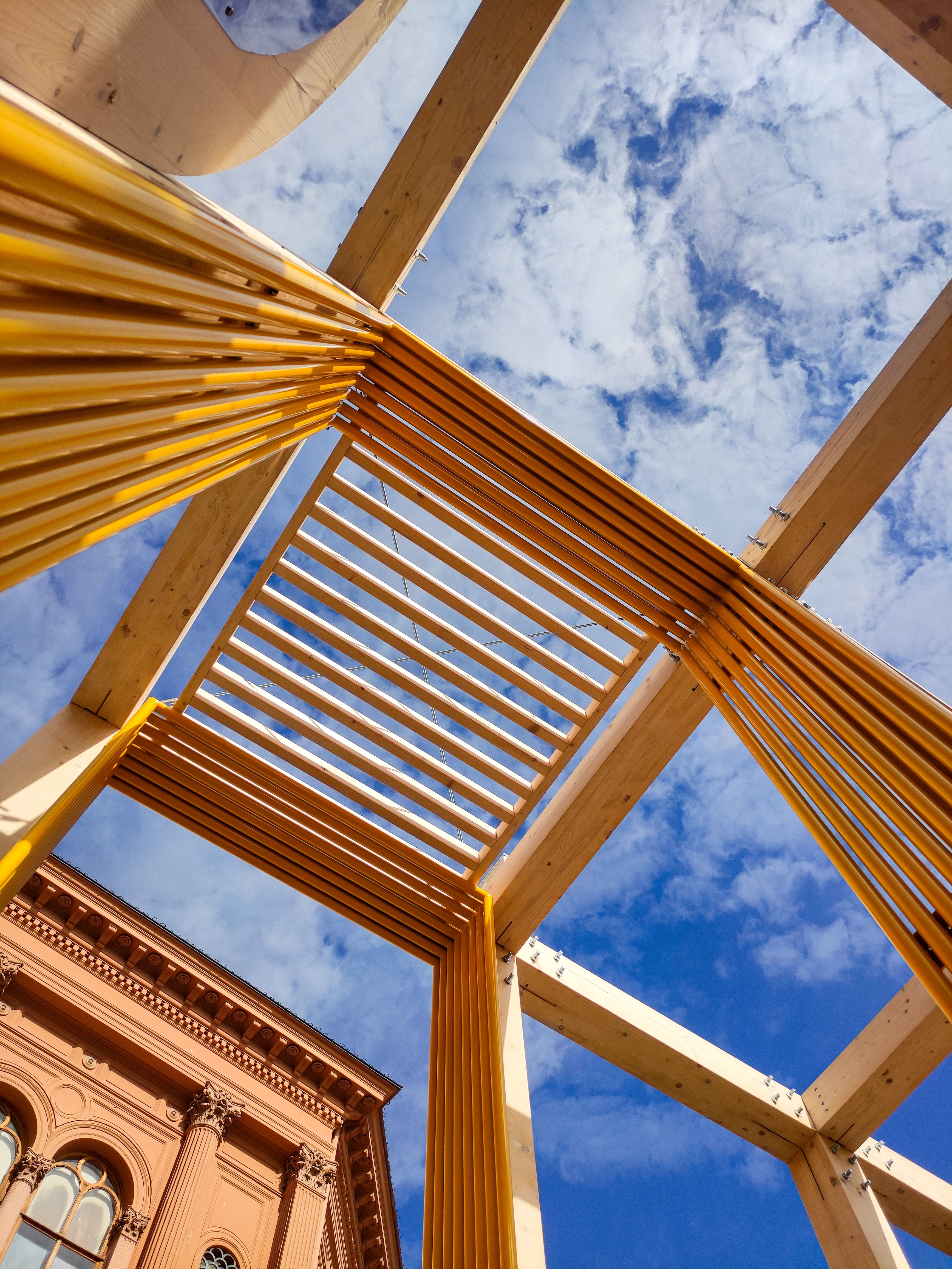 Intricate Bamboo and Jute Weaving Structure · Free Stock Photo