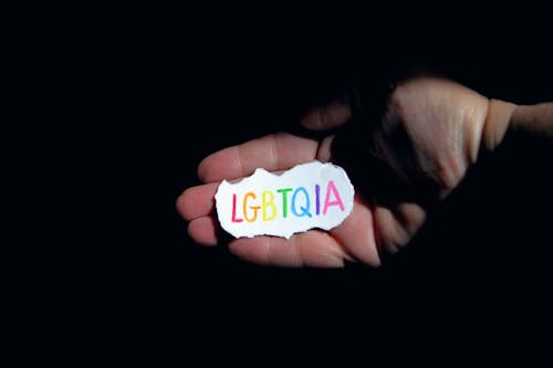 LGBTQIA written in rainbow colors