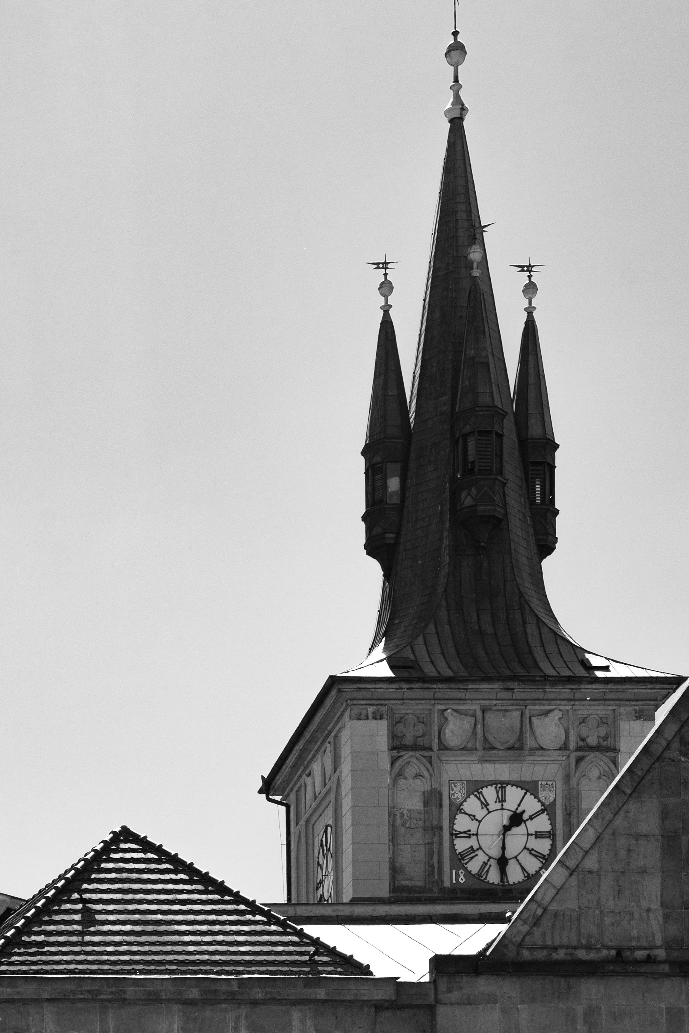 Black and White Clock Tower Architecture · Free Stock Photo