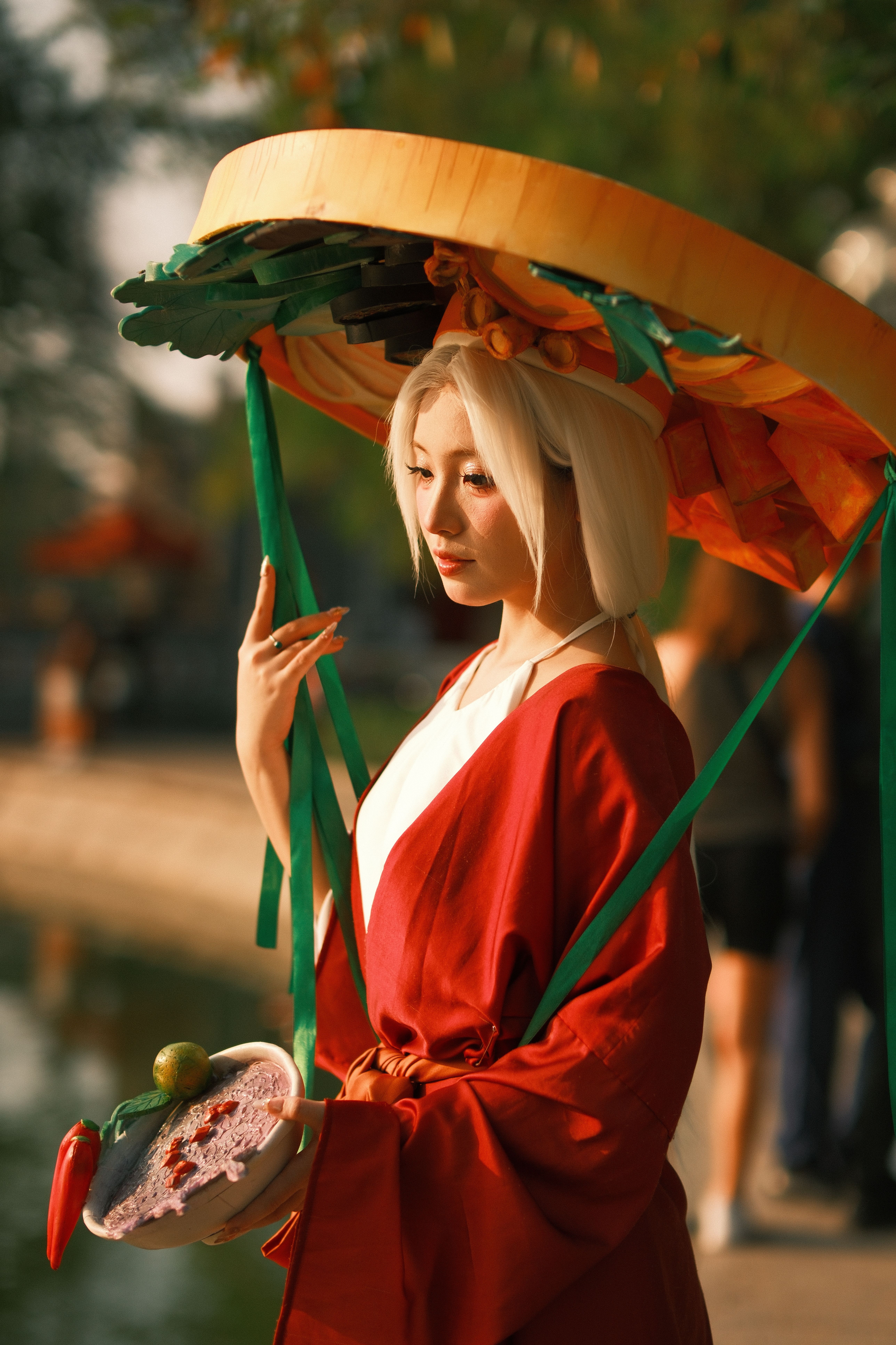 Traditional Vietnamese Costume in Outdoor Setting