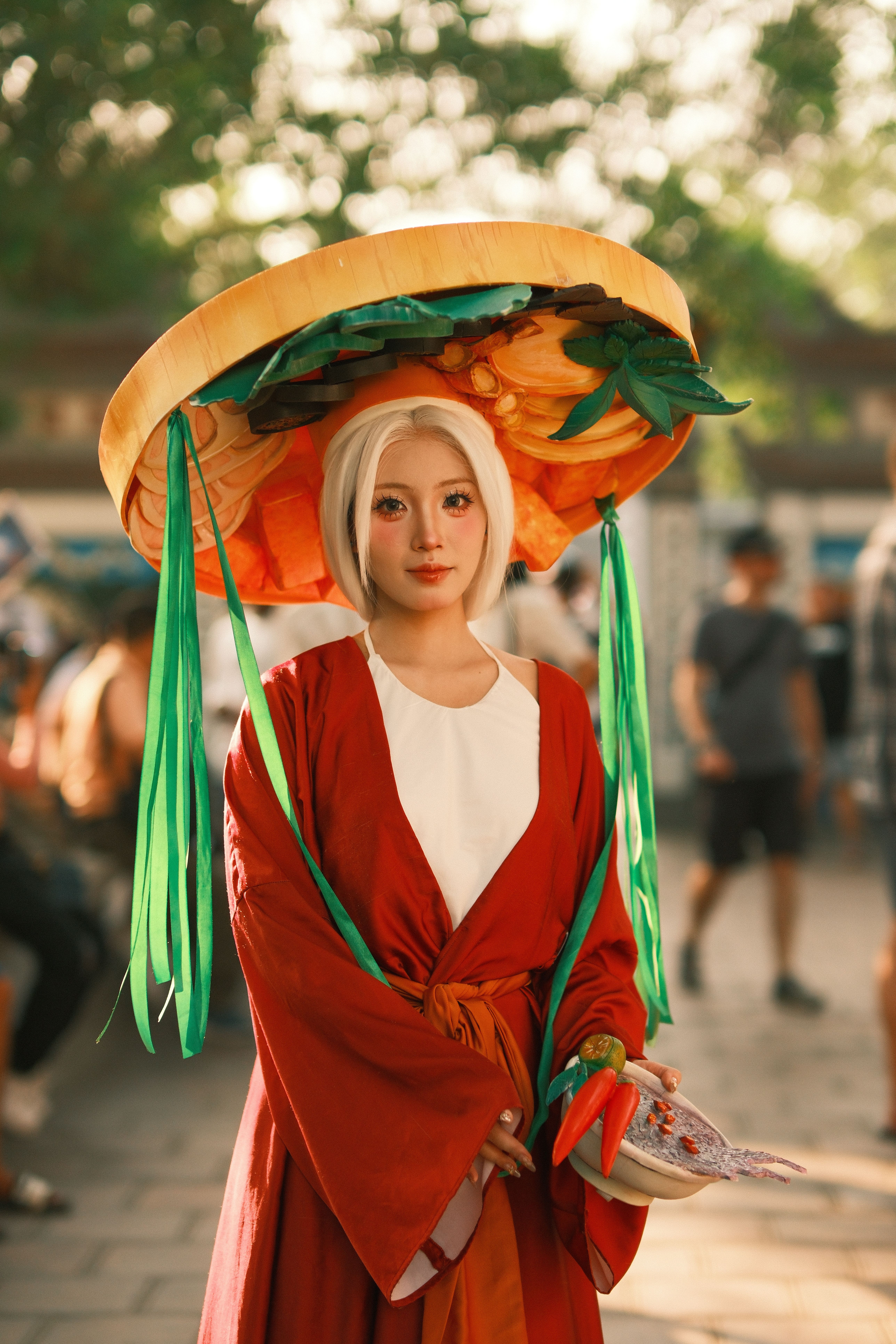 Traditional Vietnamese Costume Portrait Outdoors