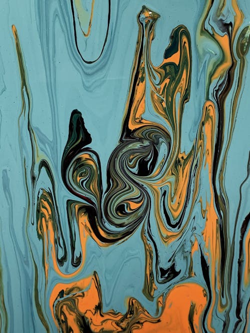 Lukisan Abstrak Biru
