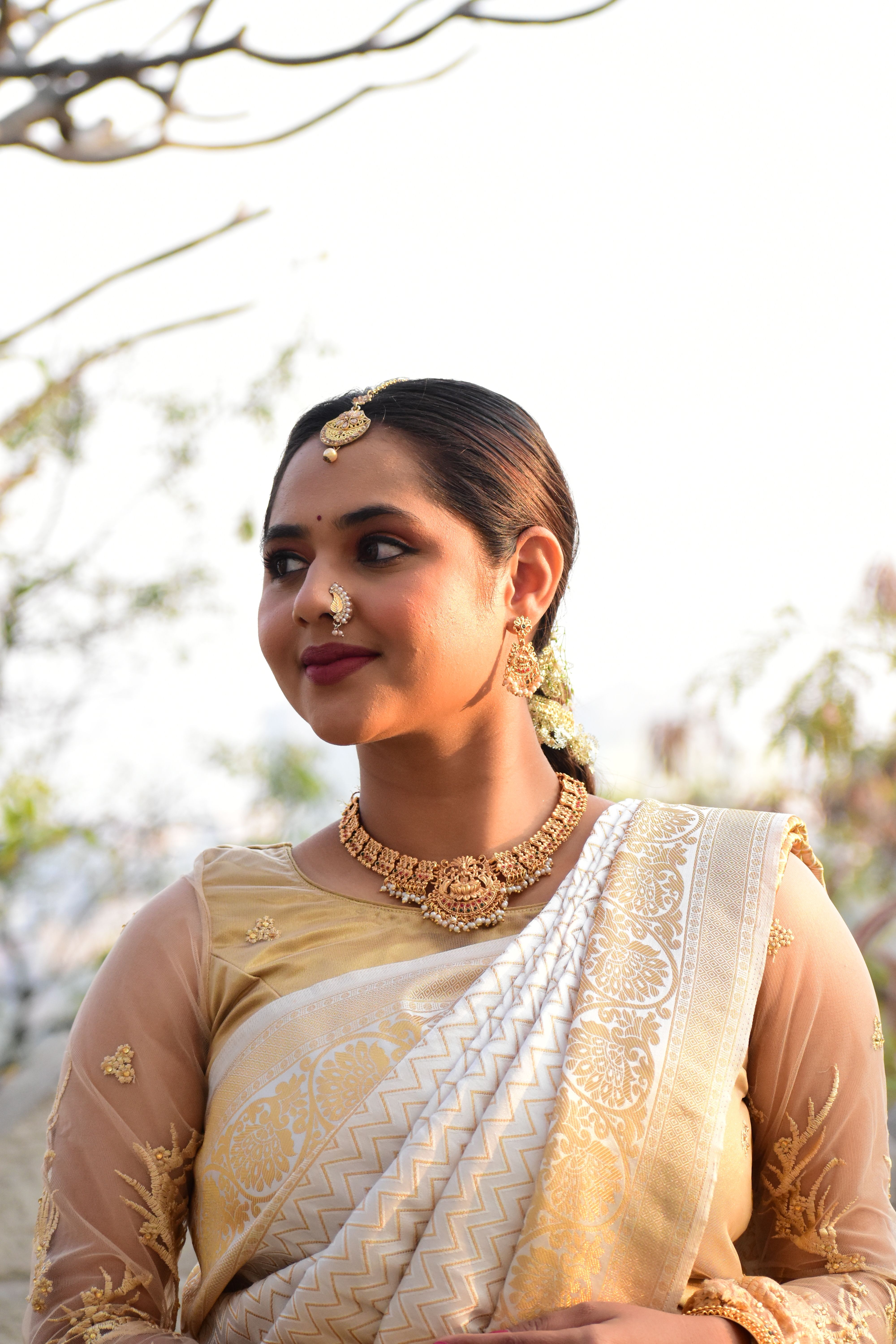 Elegant Woman Posing in Traditional Indian Attire · Free Stock Photo