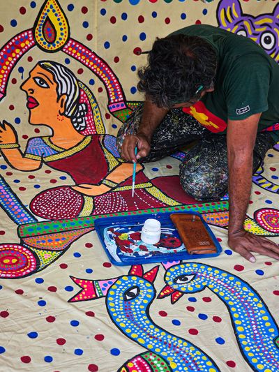 Vibrant folk painting