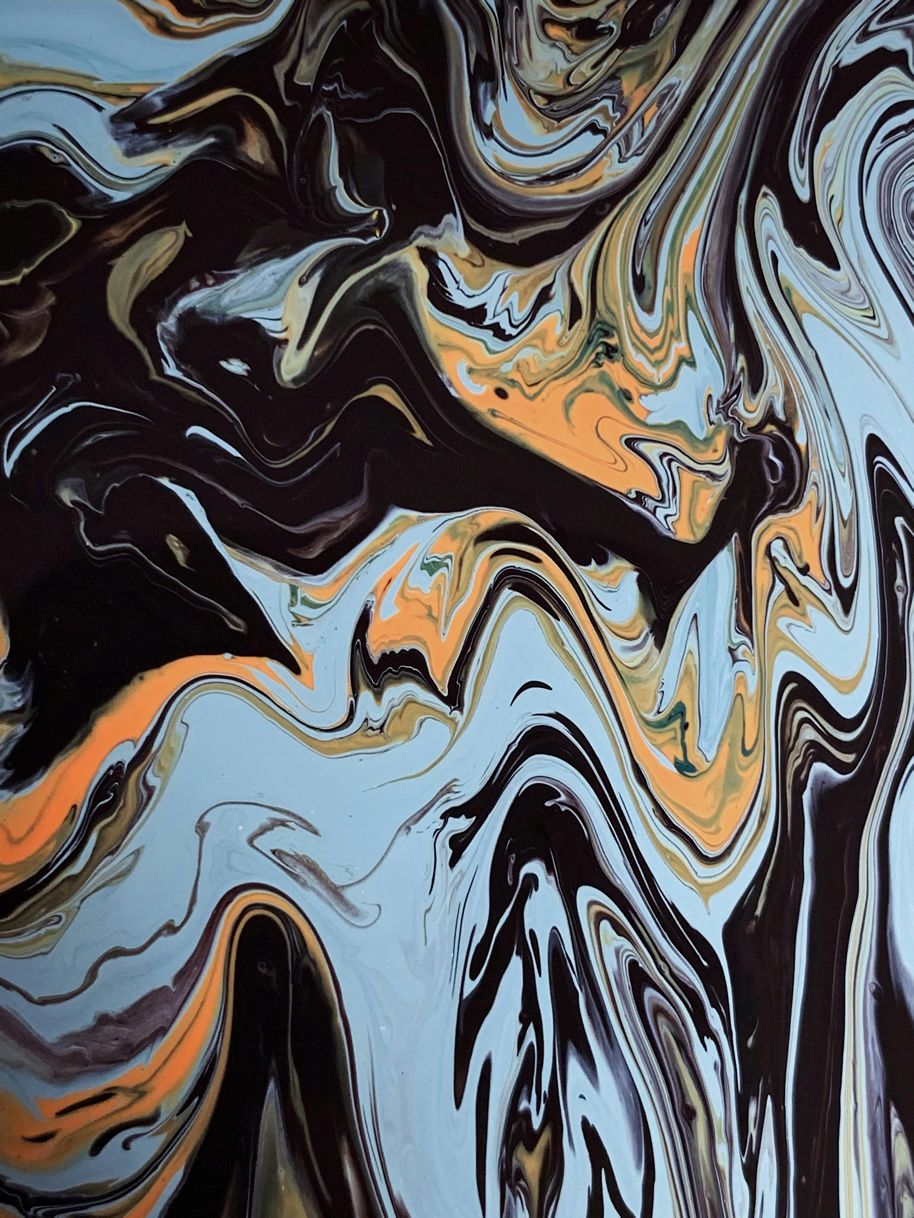 Black and Blue Abstract Painting · Free Stock Photo