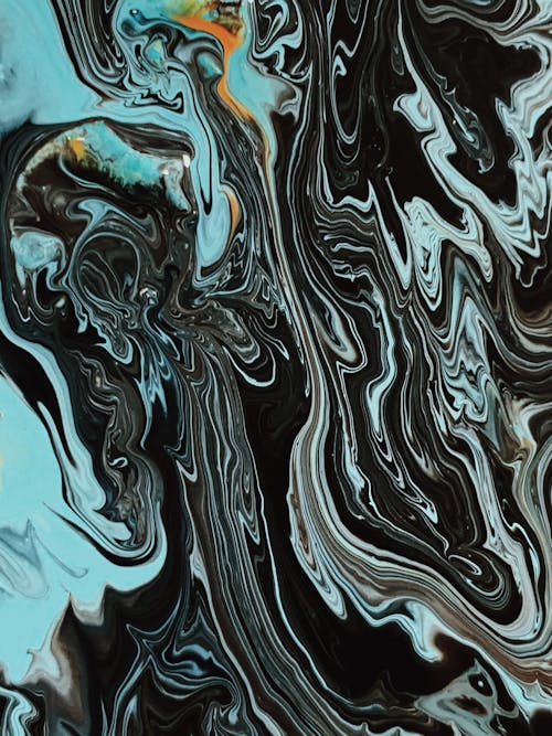 Pintura Abstrata Em Branco E Preto