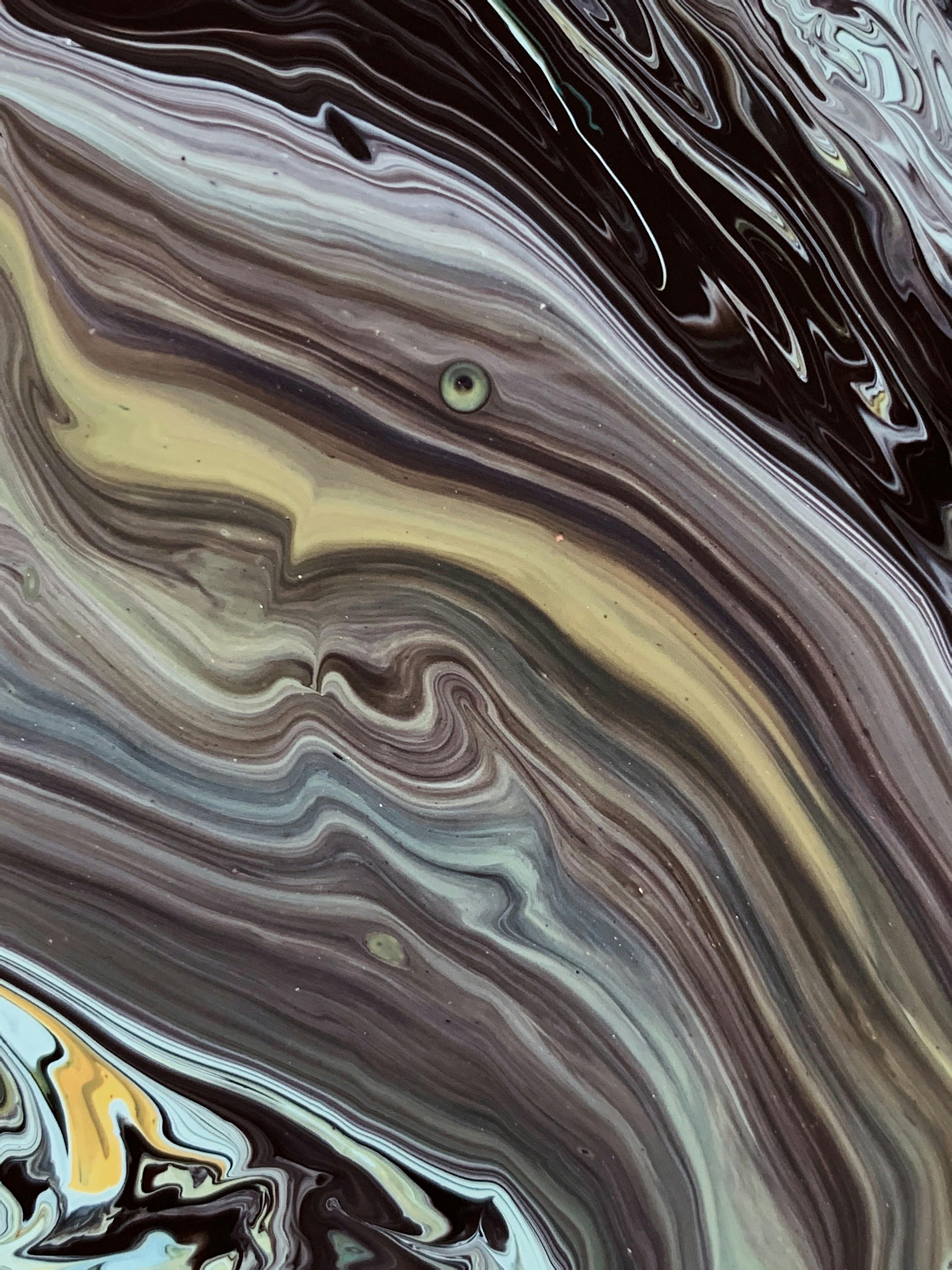 Black Green And Brown Abstract Painting Free Stock Photo