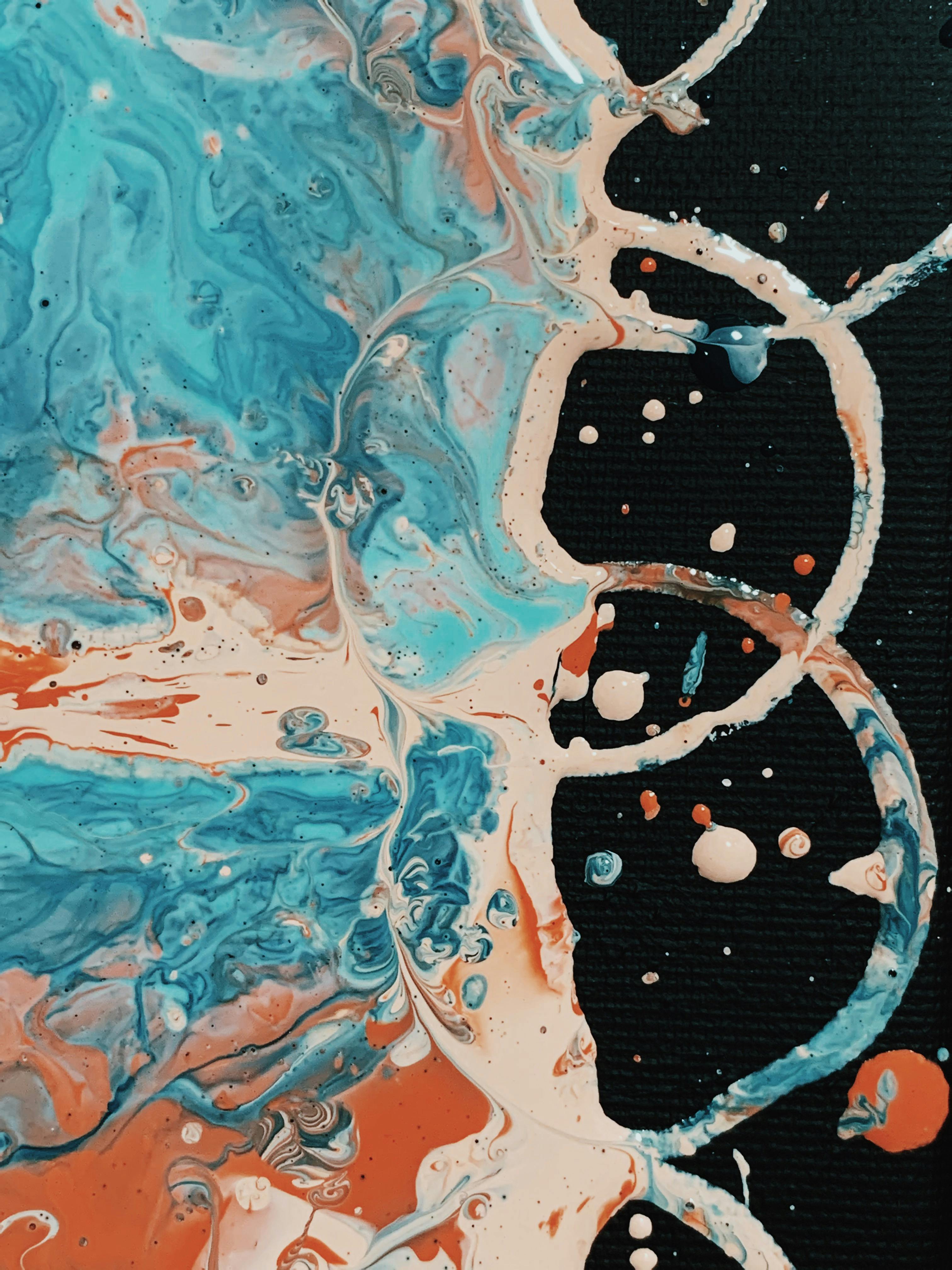 Blue and White Abstract Painting · Free Stock Photo