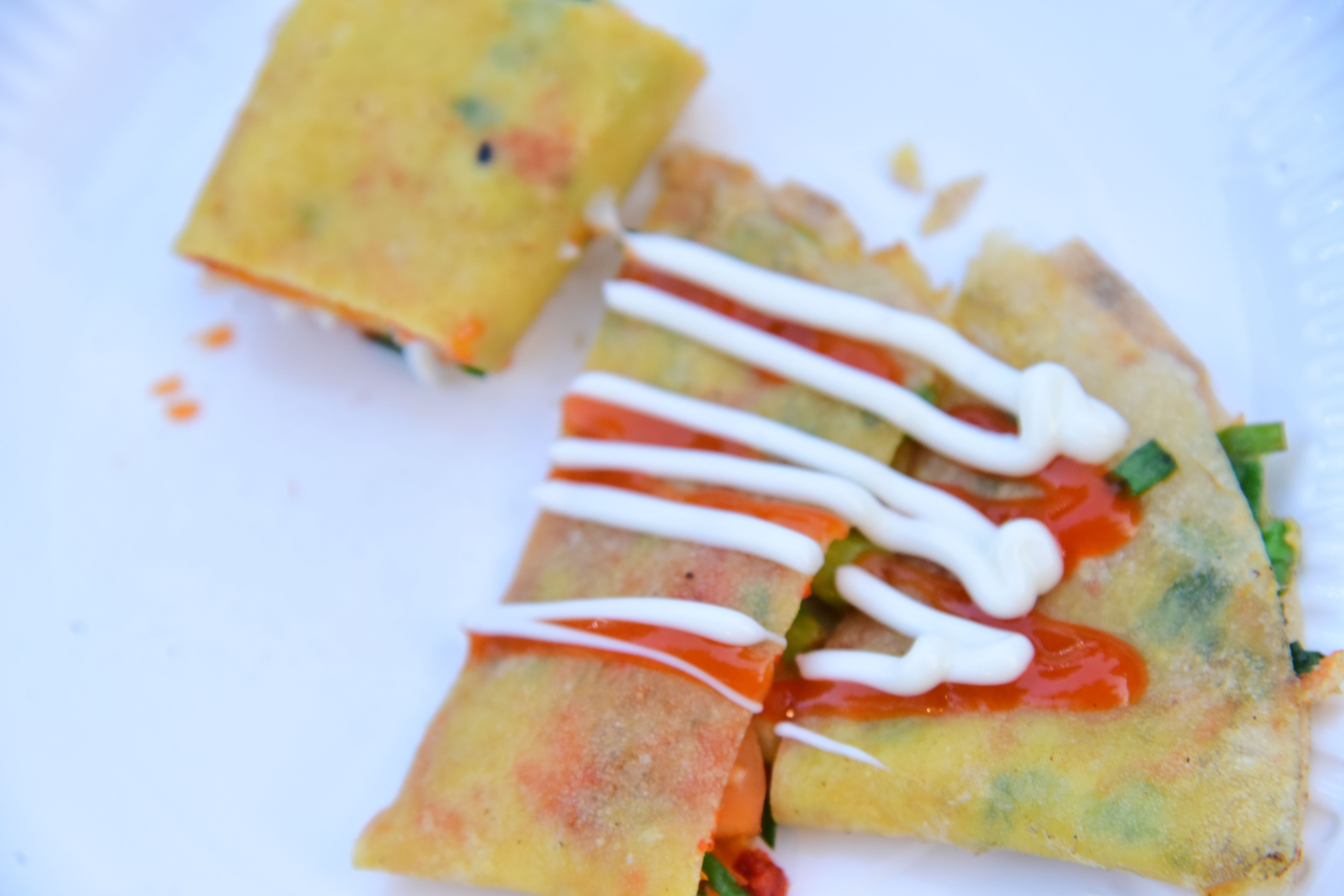 Crispy Quesadilla with Quick Pickles