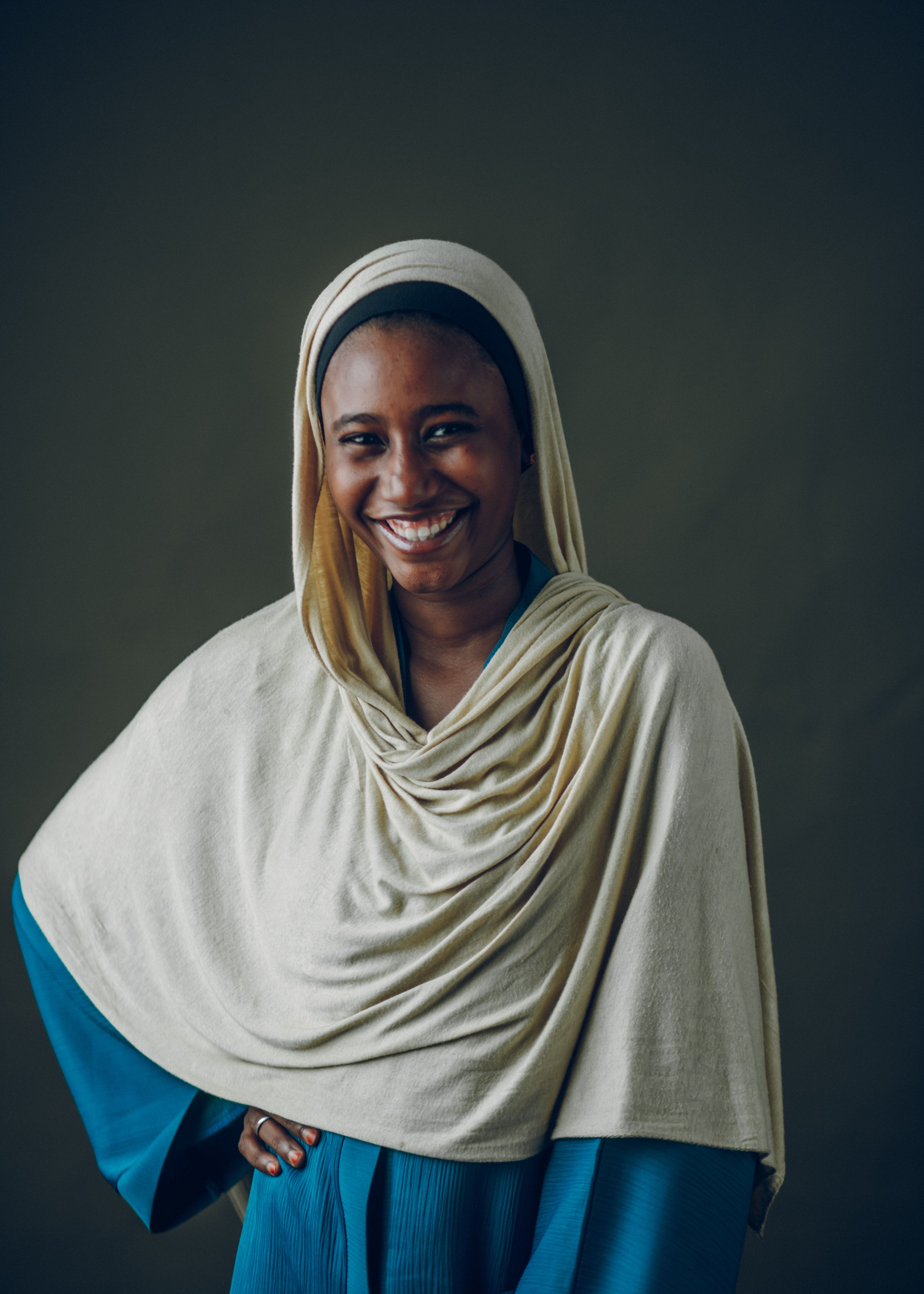 Elegant Portrait of Woman in Traditional Hausa Attire · Free Stock Photo