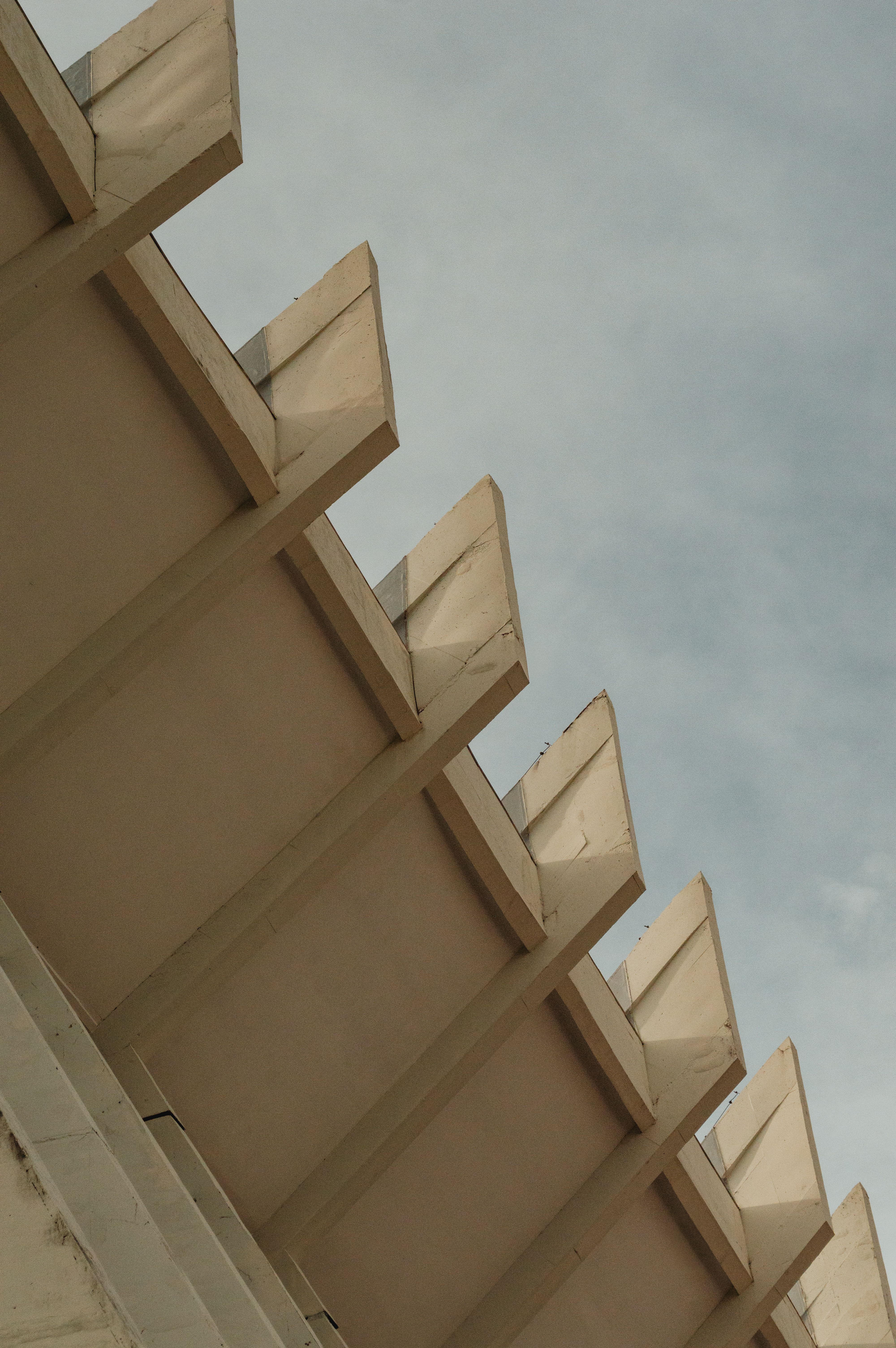 Modern Architectural Structure with Angled Design · Free Stock Photo