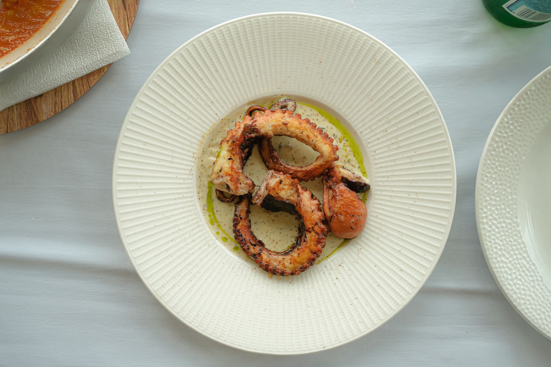 gourmet mediterranean food plated