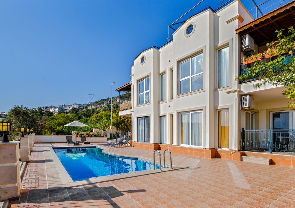 Whitewashed villa with pool