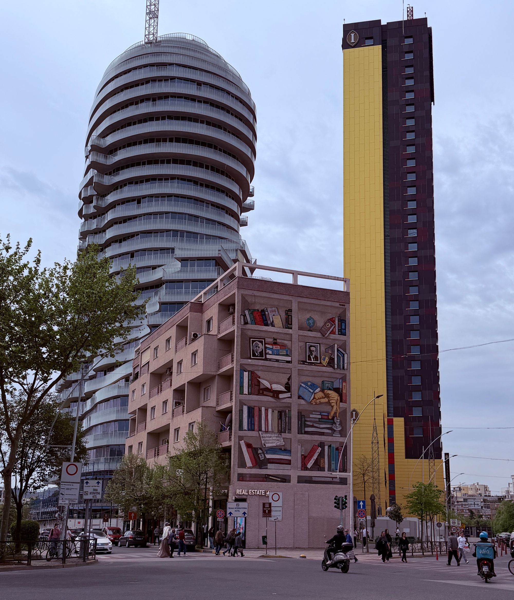 Contemporary architecture rising above central Tirana