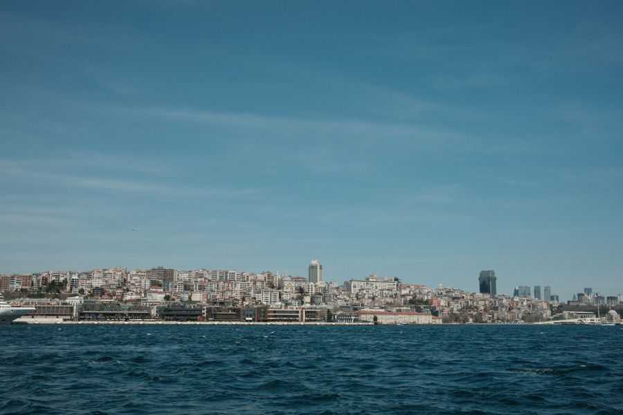 Istanbul skyline and Bosphorus in Turkey