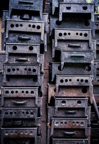Rustic metal parts drawers in a workshop, photo by Kari Alfonso on Pexels