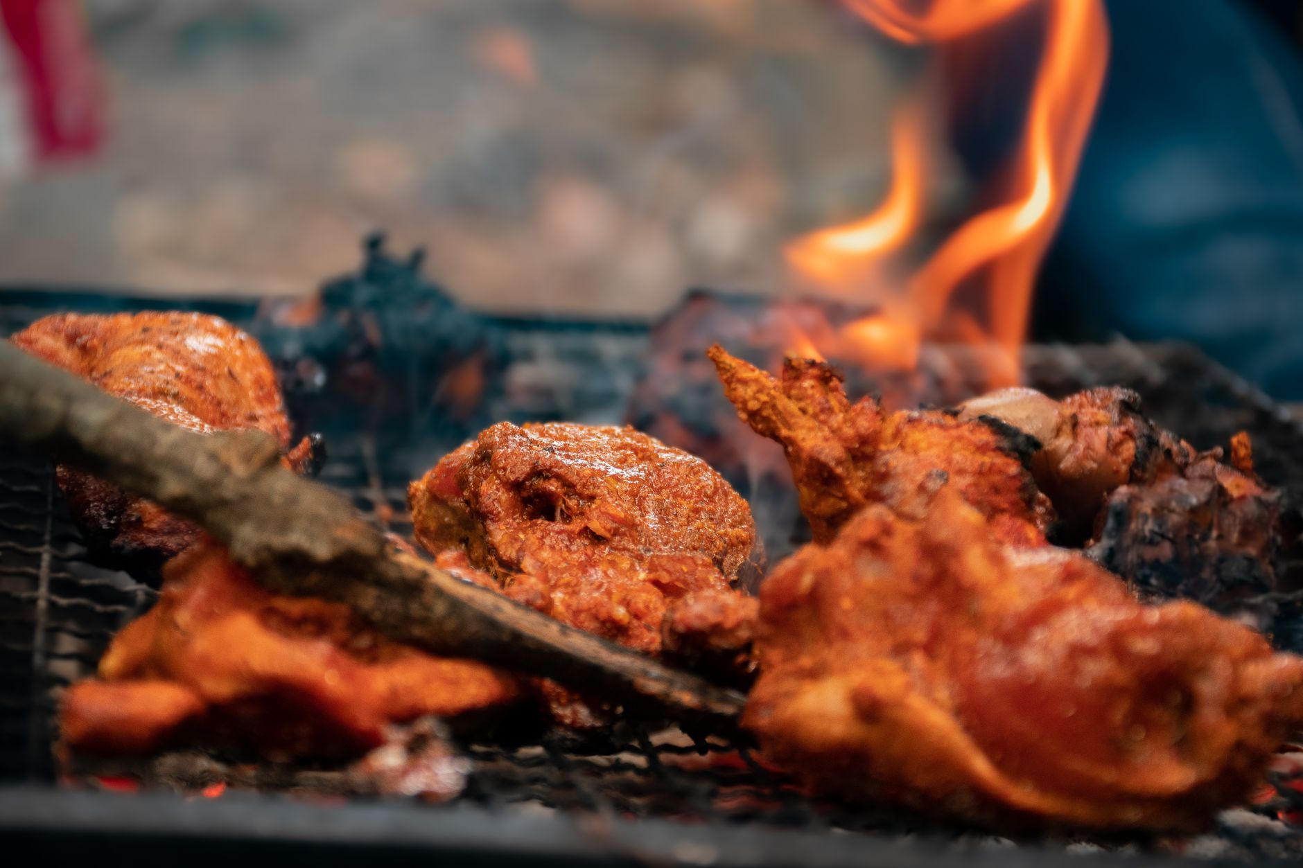 Oven-baked vegan tandoori chicken marinated with spices