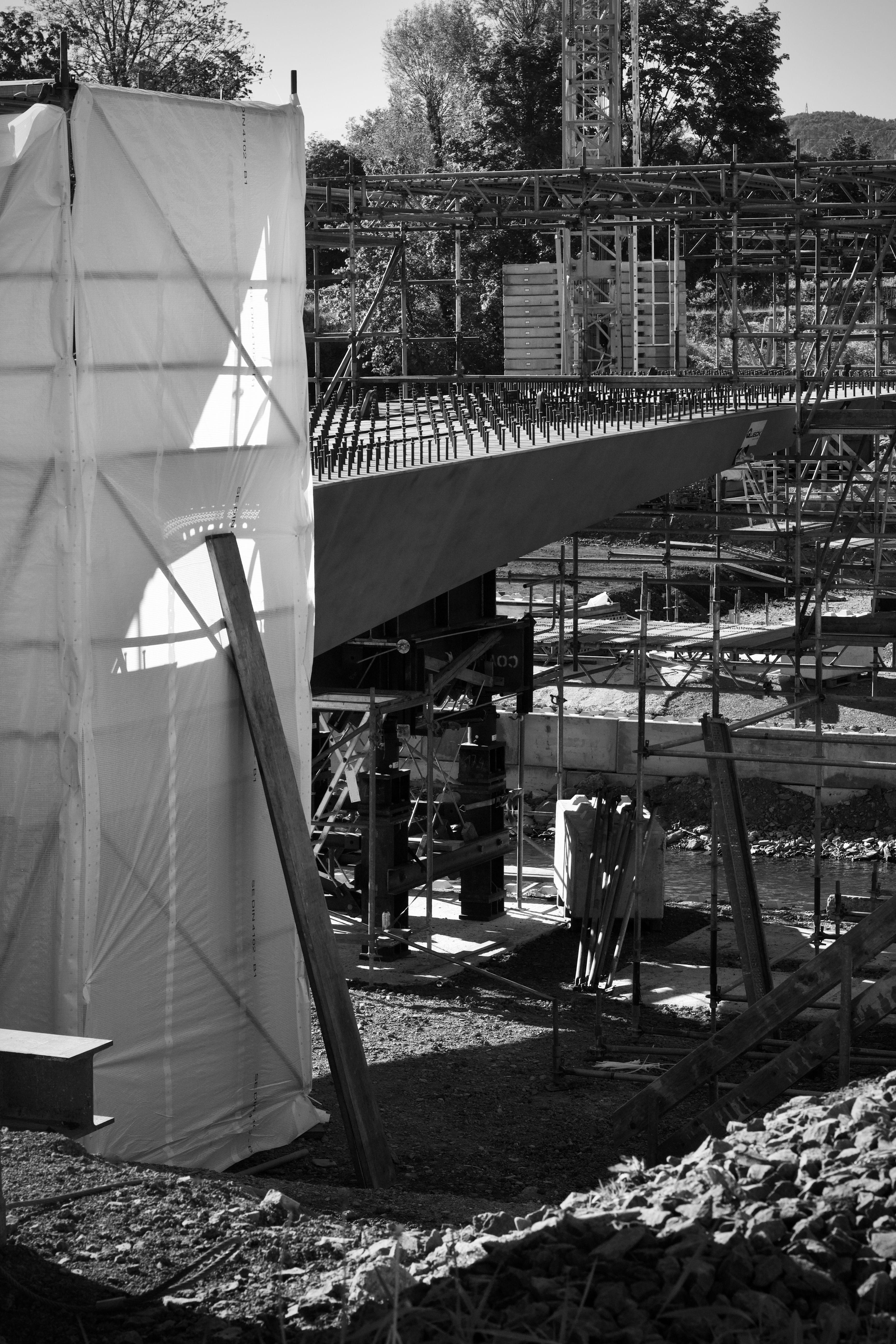 Black and White Construction Site in Progress · Free Stock Photo
