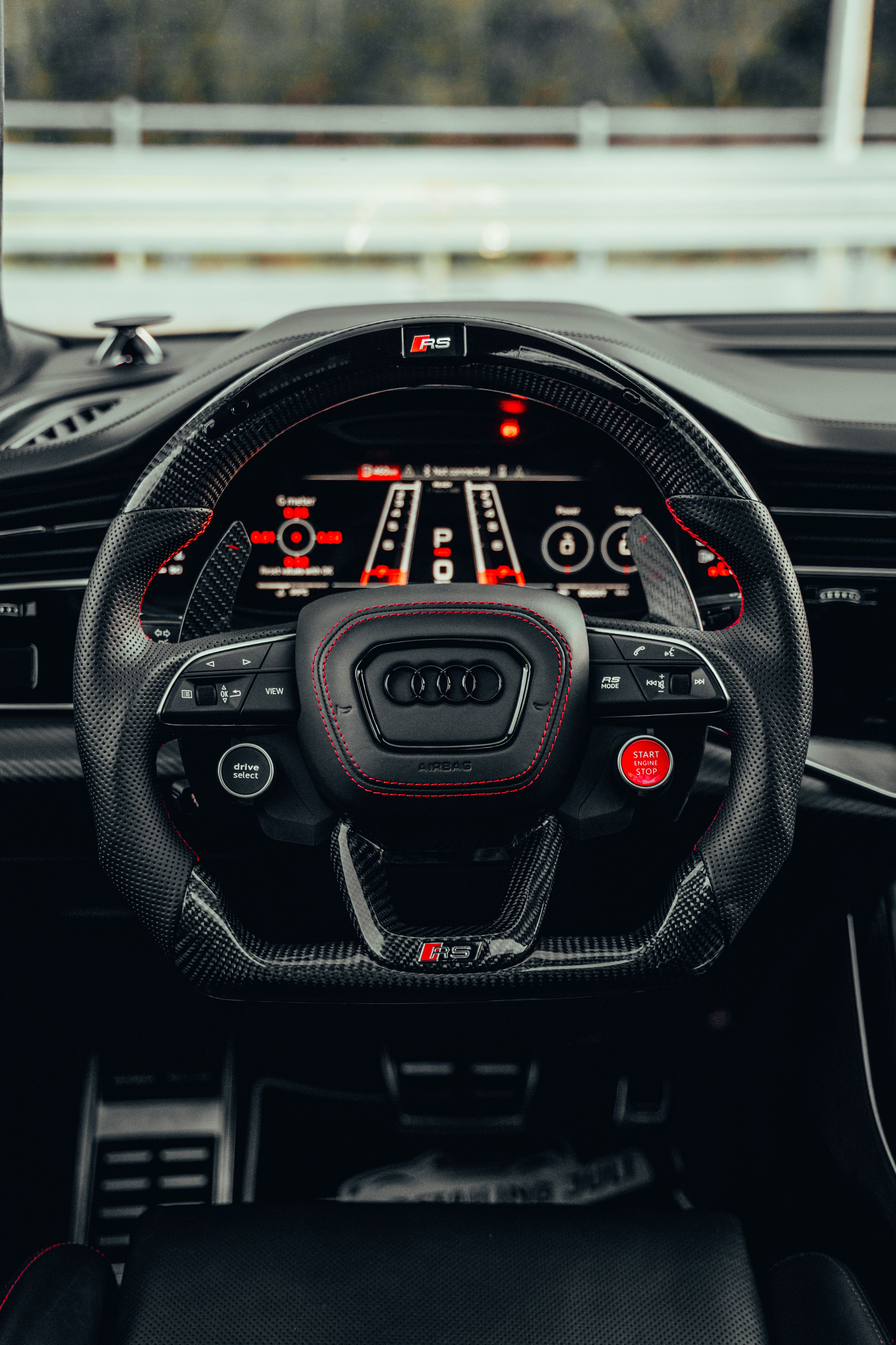 Luxury Car Steering Wheel with Digital Display · Free Stock Photo
