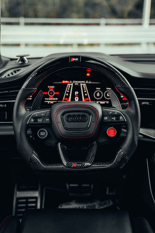 Luxury Car Steering Wheel with Digital Display · Free Stock Photo