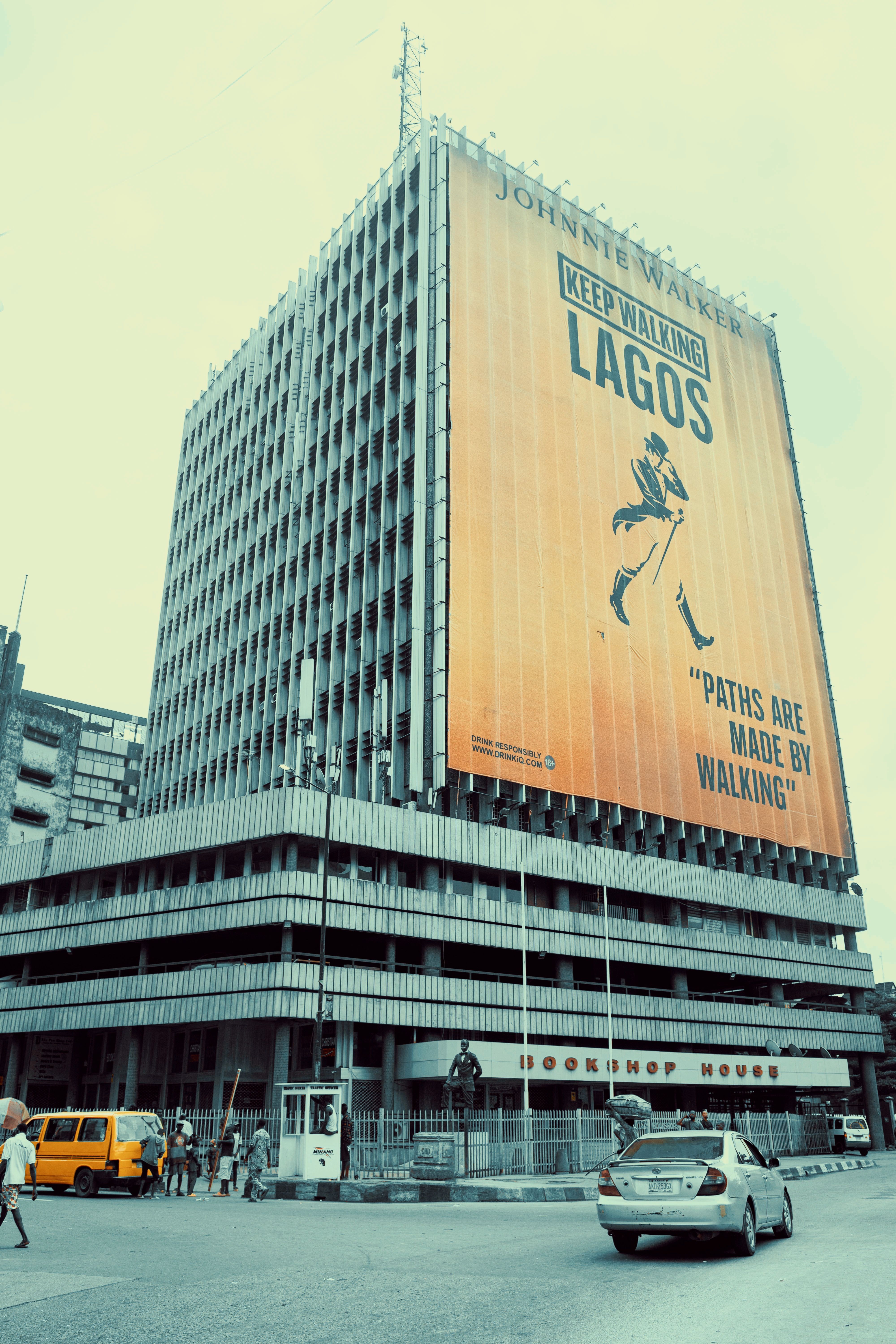 African urban edge where formal infrastructure meets informal street life